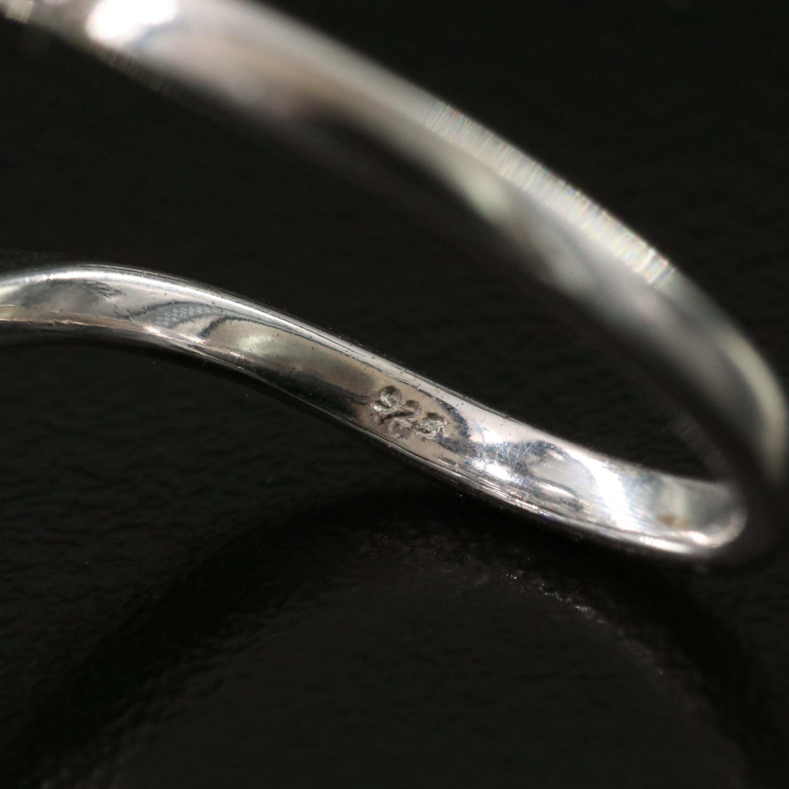 Sterling Sapphire and Topaz Butterfly Ring