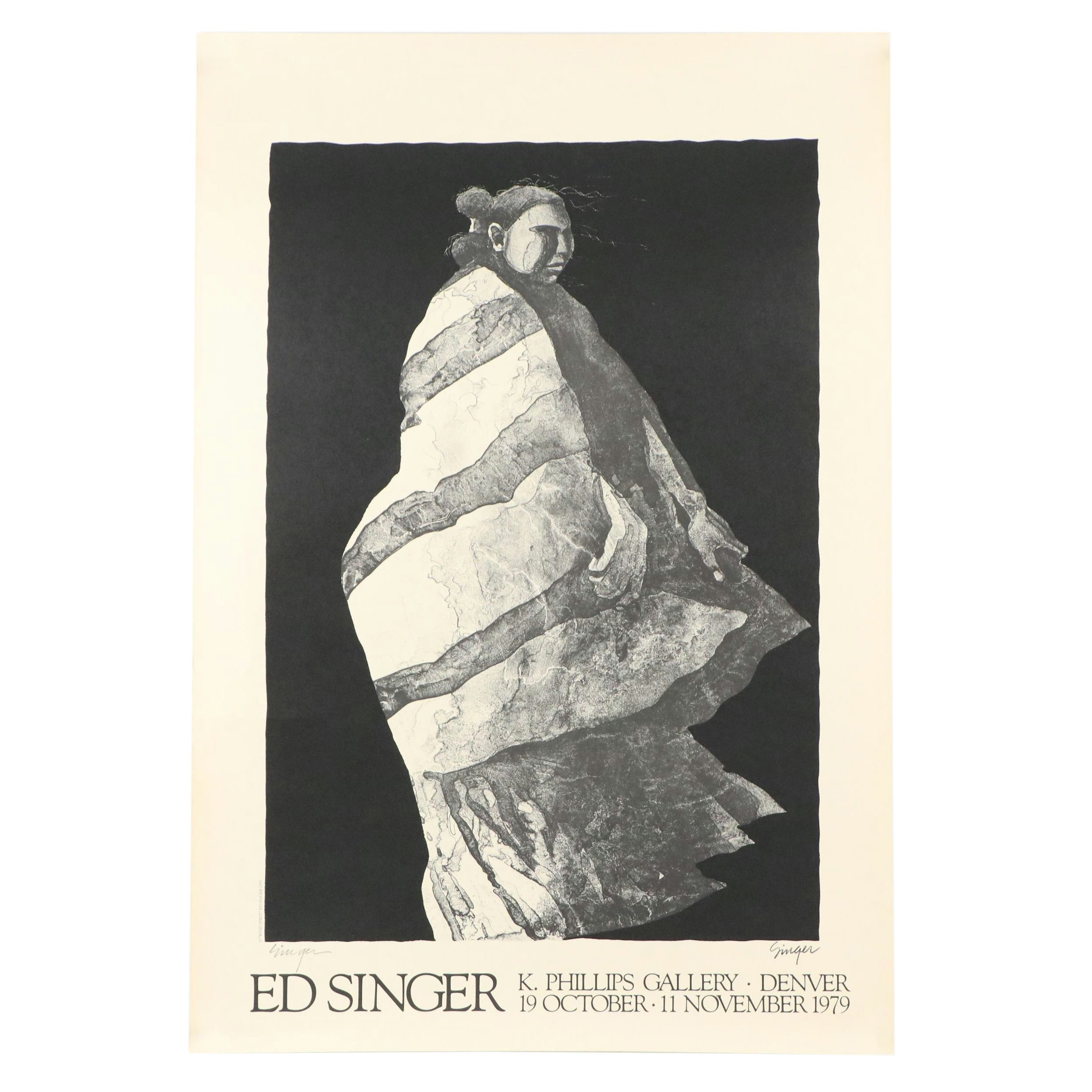 Ed Singer Exhibition Poster for K. Phillips Gallery, 1979