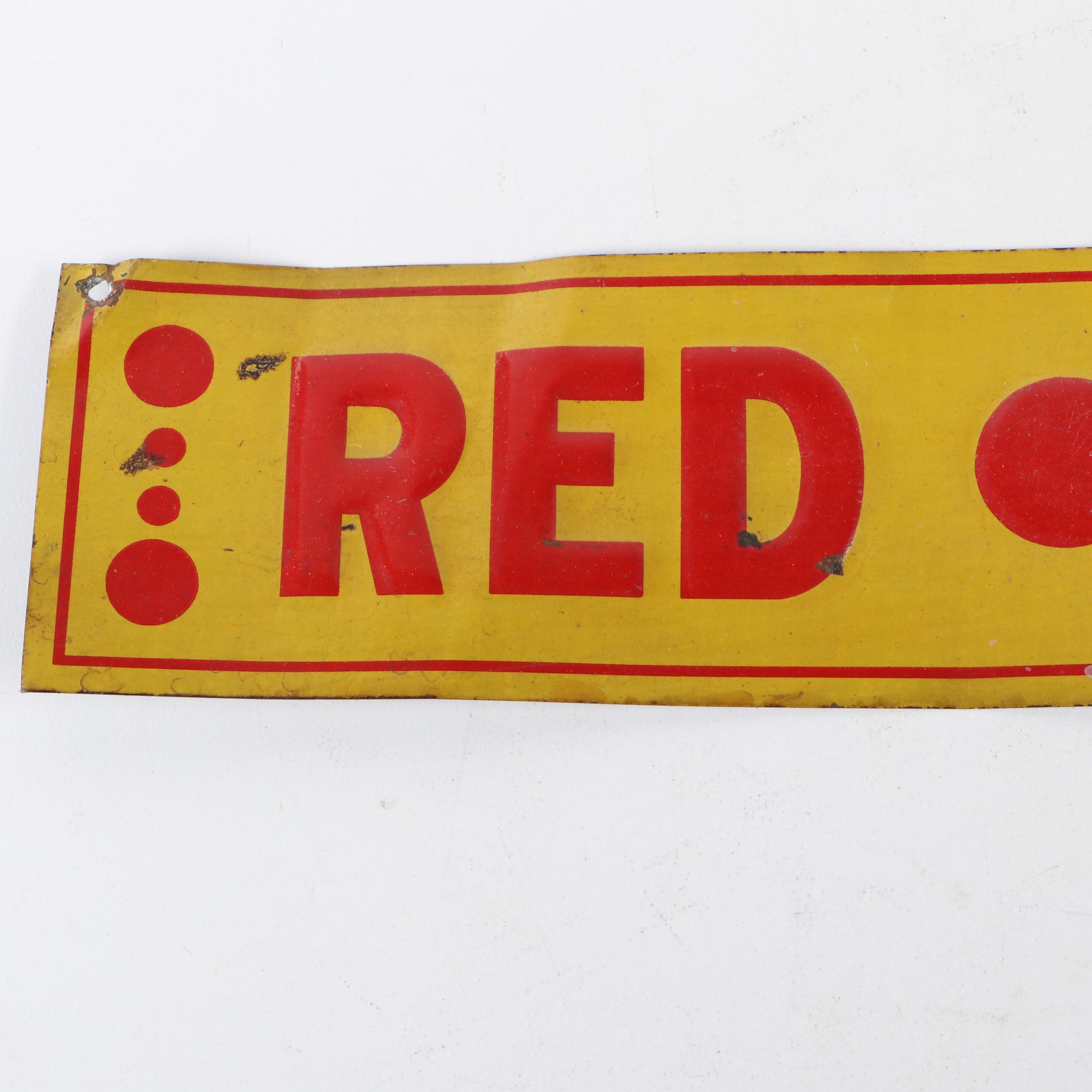 Red Spot Cigars and Red Man Tobacco Advertising Signs, Mid-20th Century
