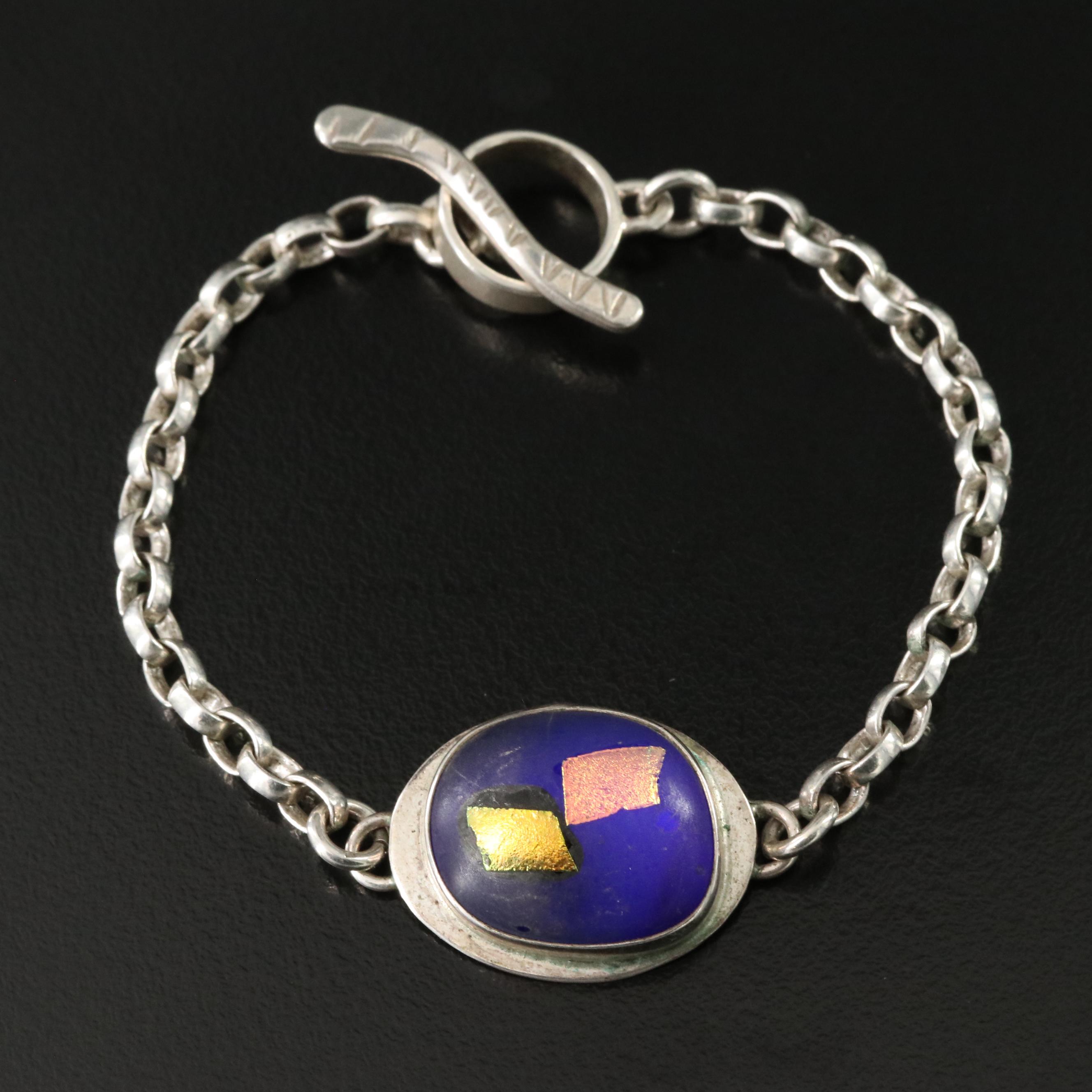 Sterling Glass Bracelet