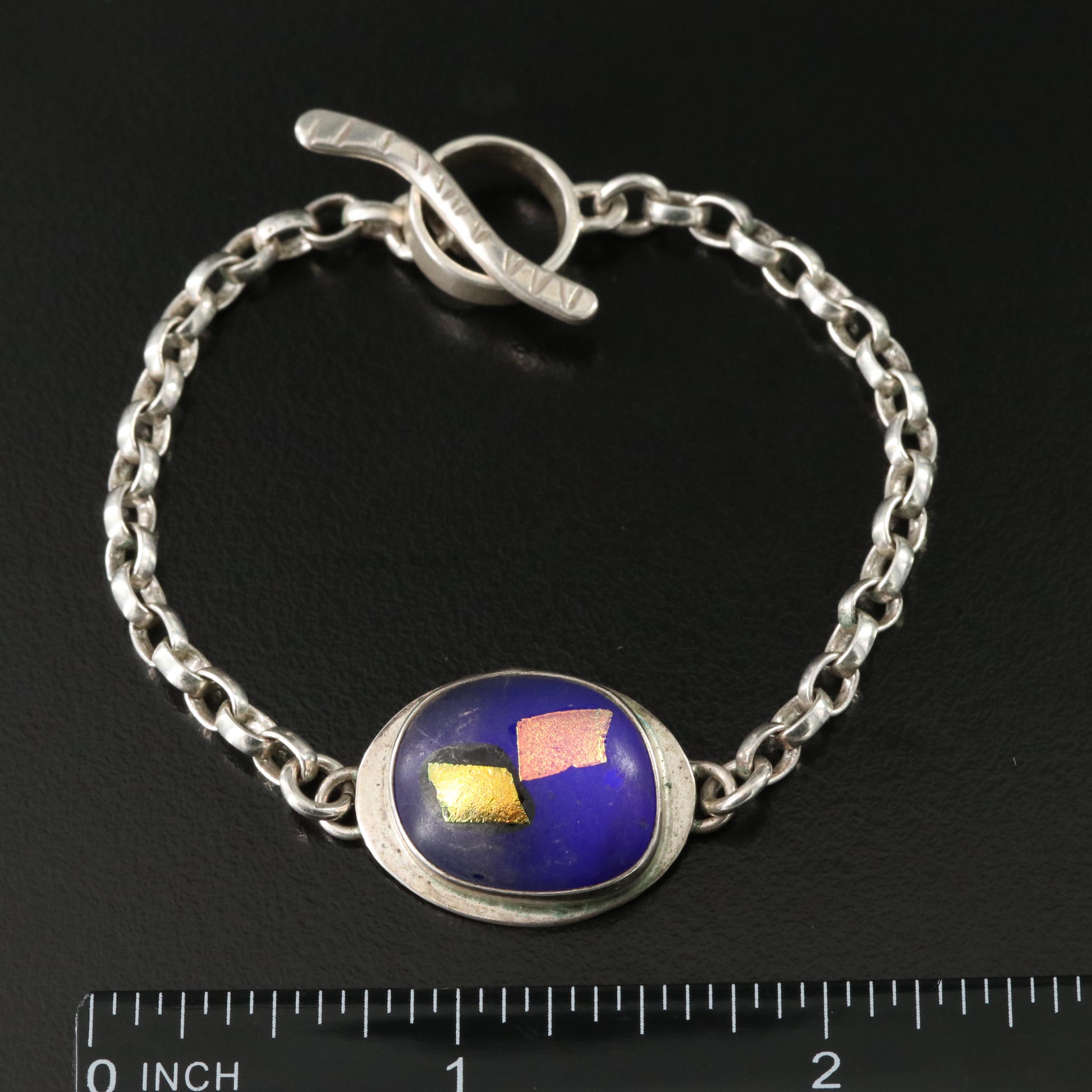 Sterling Glass Bracelet