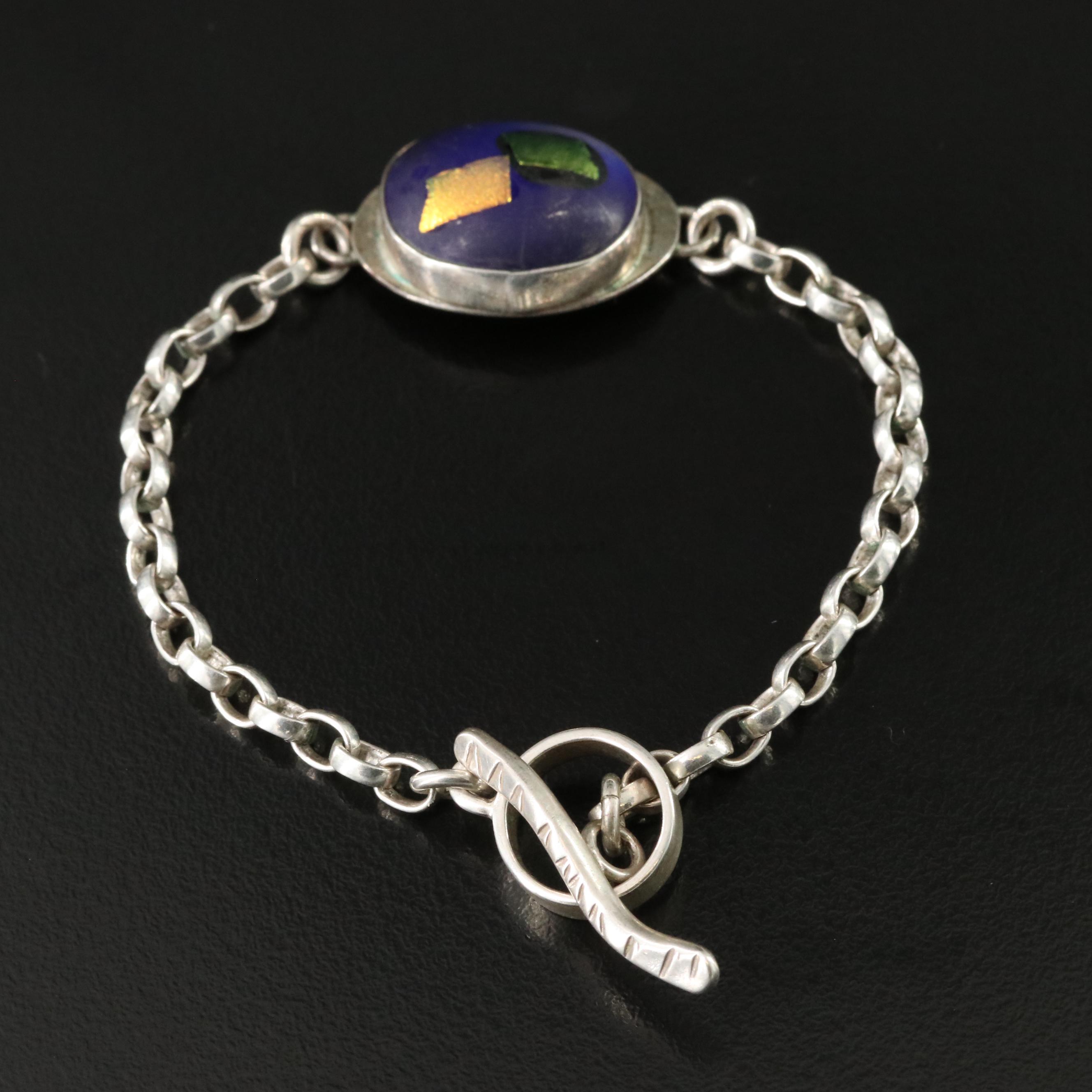 Sterling Glass Bracelet