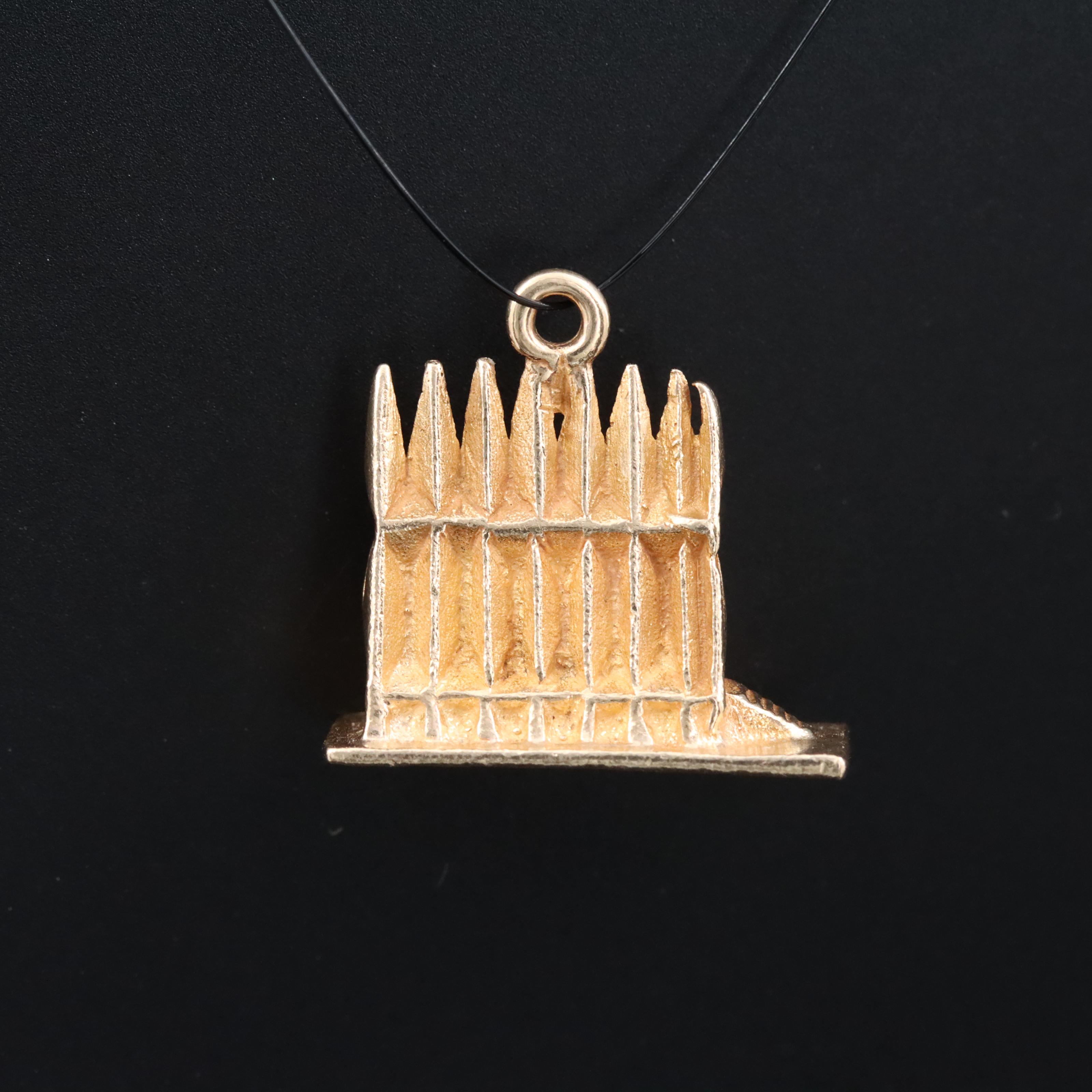 14K US Air Force Academy Cadet Chapel Charm Pendant