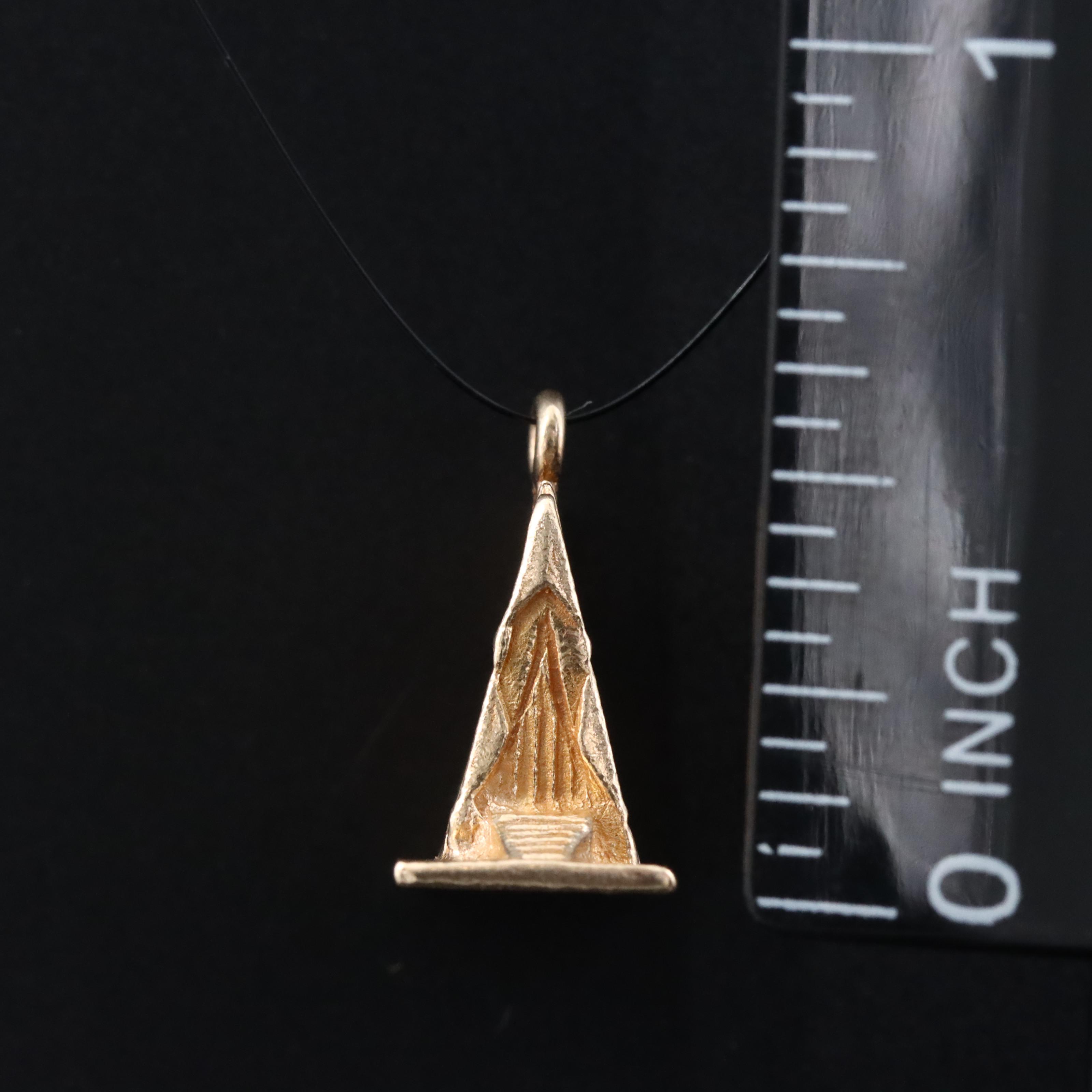 14K US Air Force Academy Cadet Chapel Charm Pendant