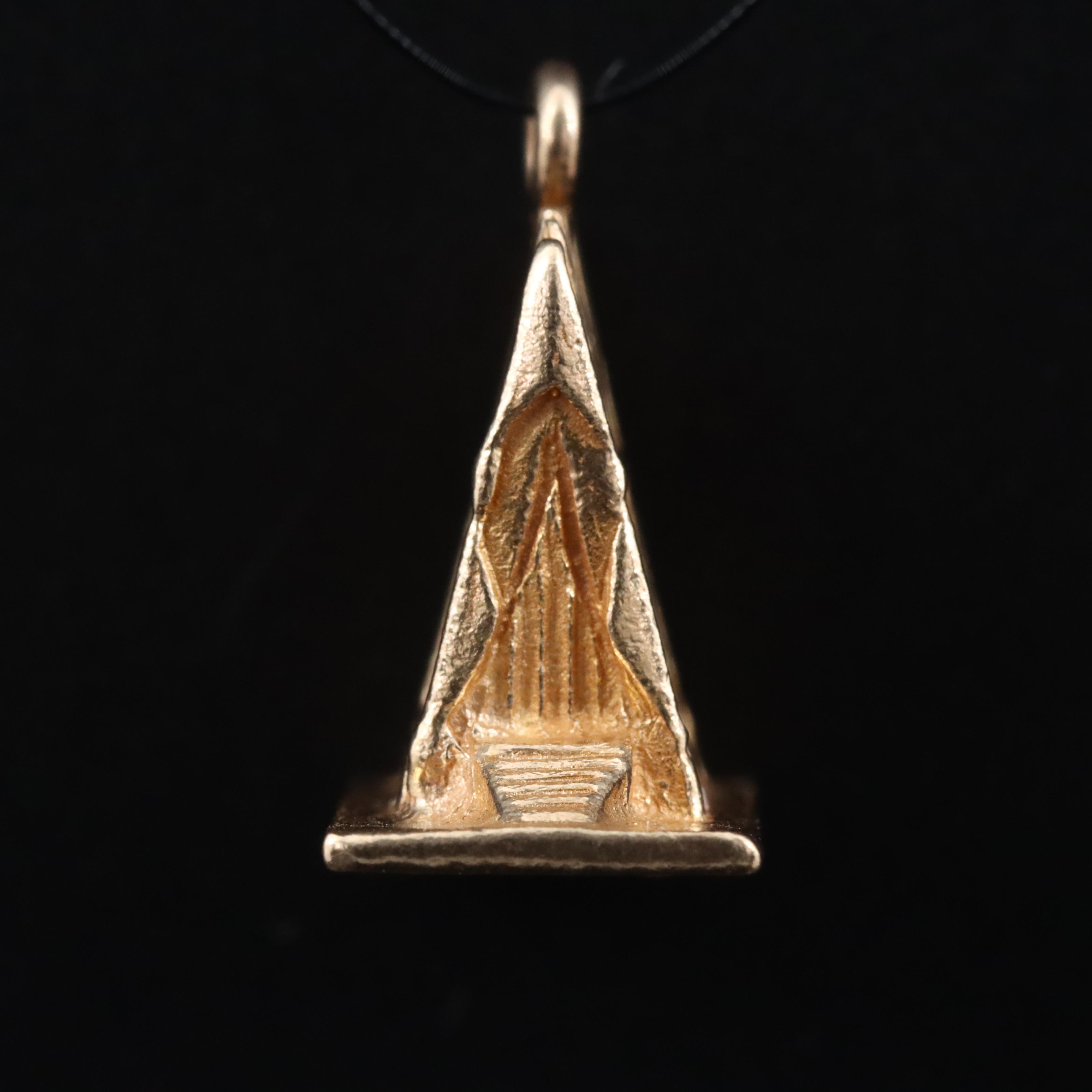 14K US Air Force Academy Cadet Chapel Charm Pendant