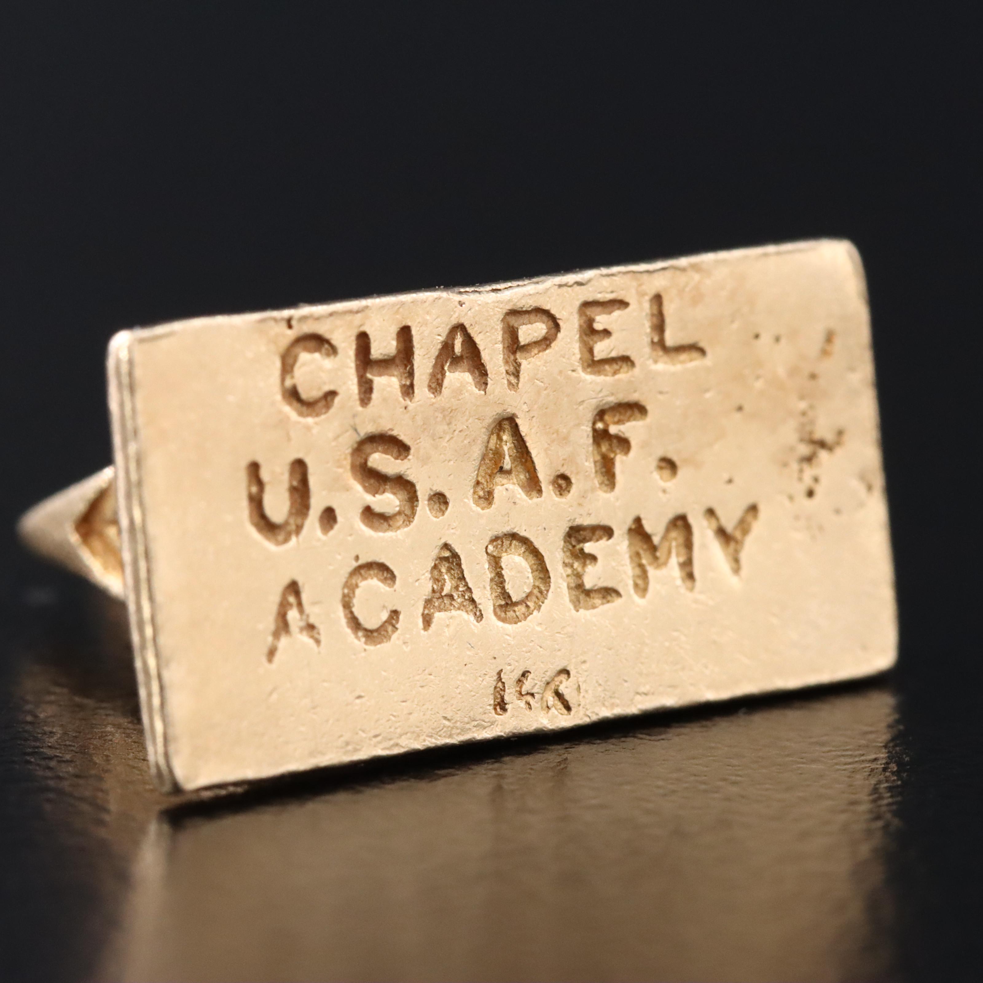 14K US Air Force Academy Cadet Chapel Charm Pendant