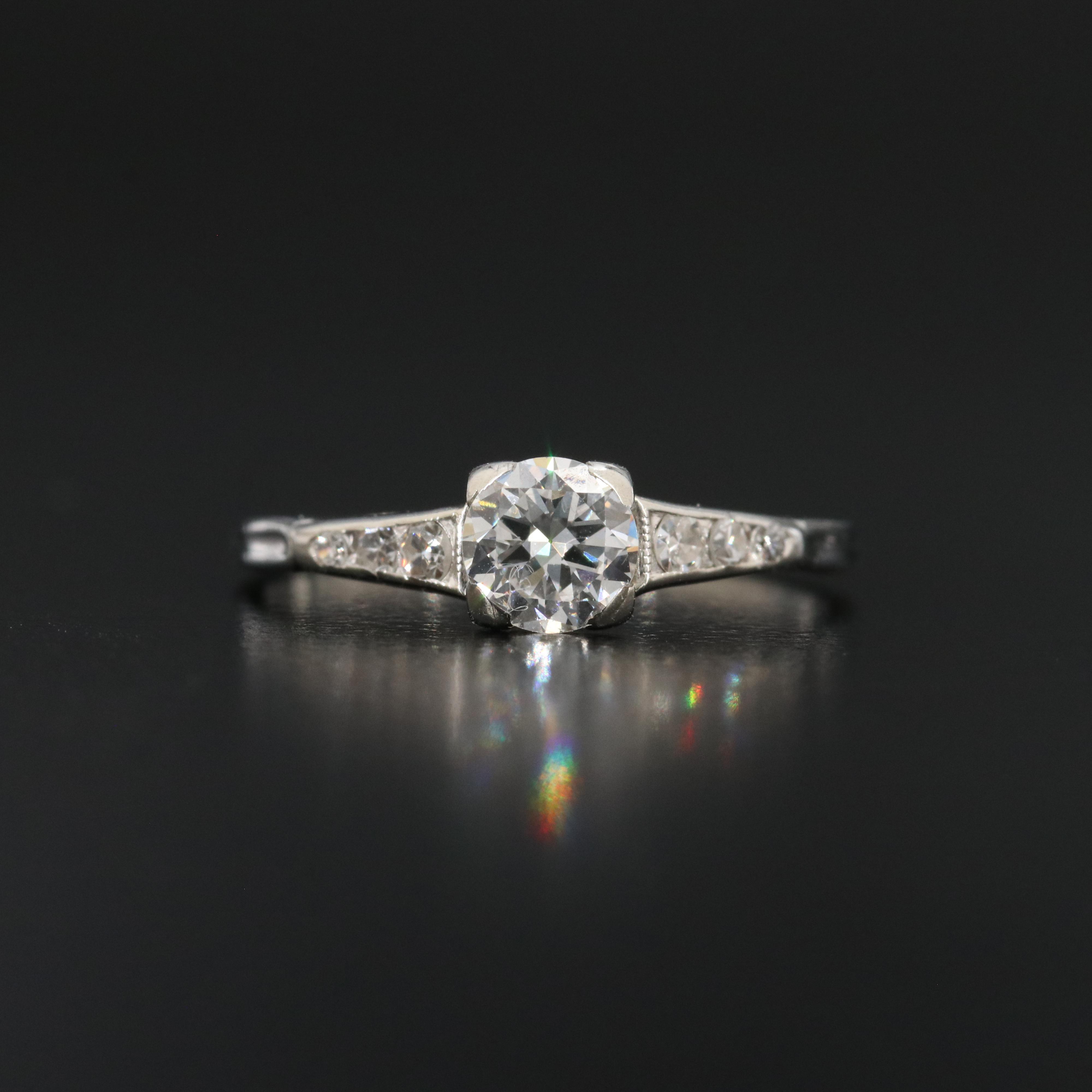 Vintage 18K 0.50 CTW Diamond Ring