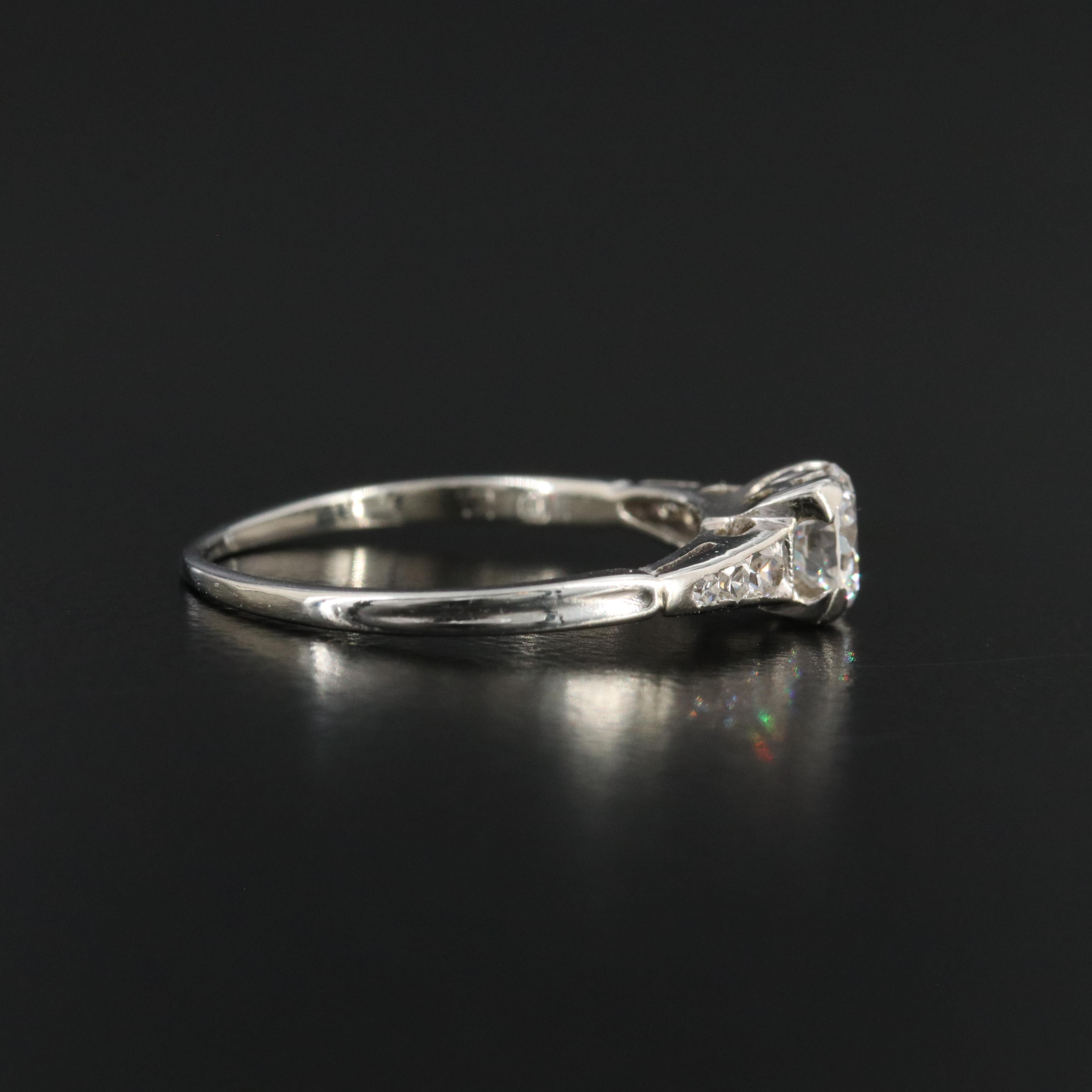 Vintage 18K 0.50 CTW Diamond Ring