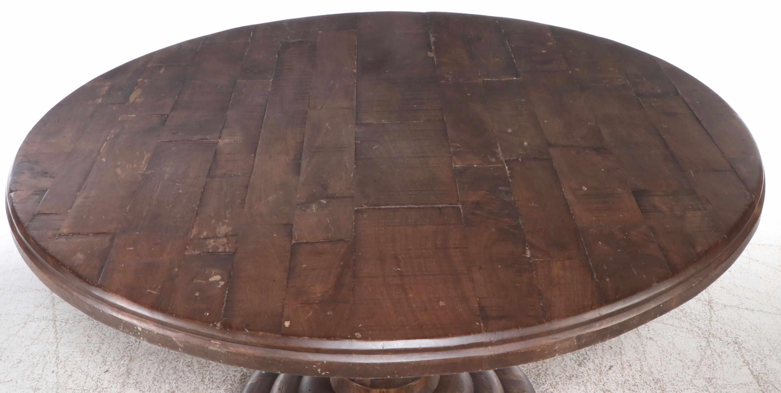 Continental European Style Wooden Balustrade Table