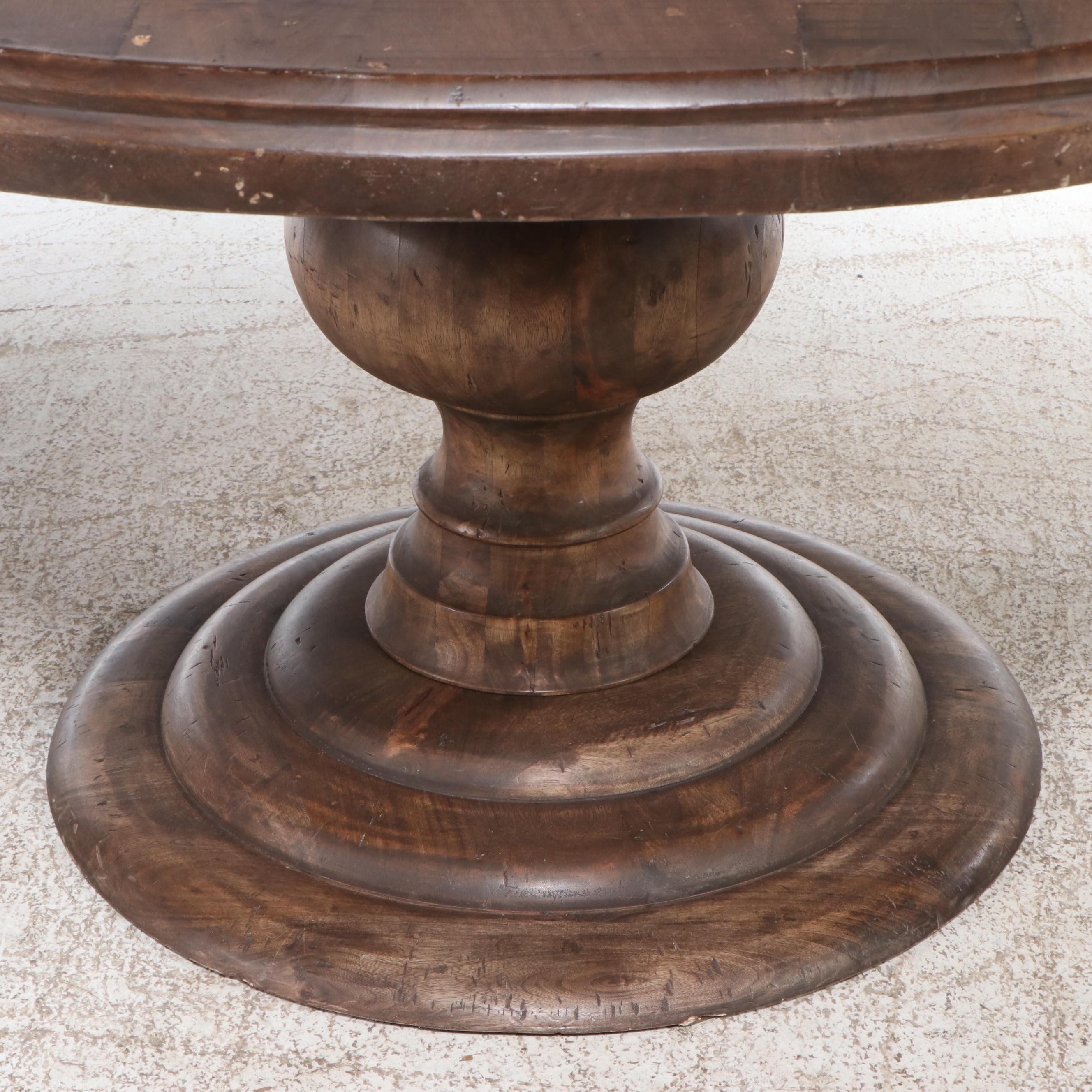 Continental European Style Wooden Balustrade Table