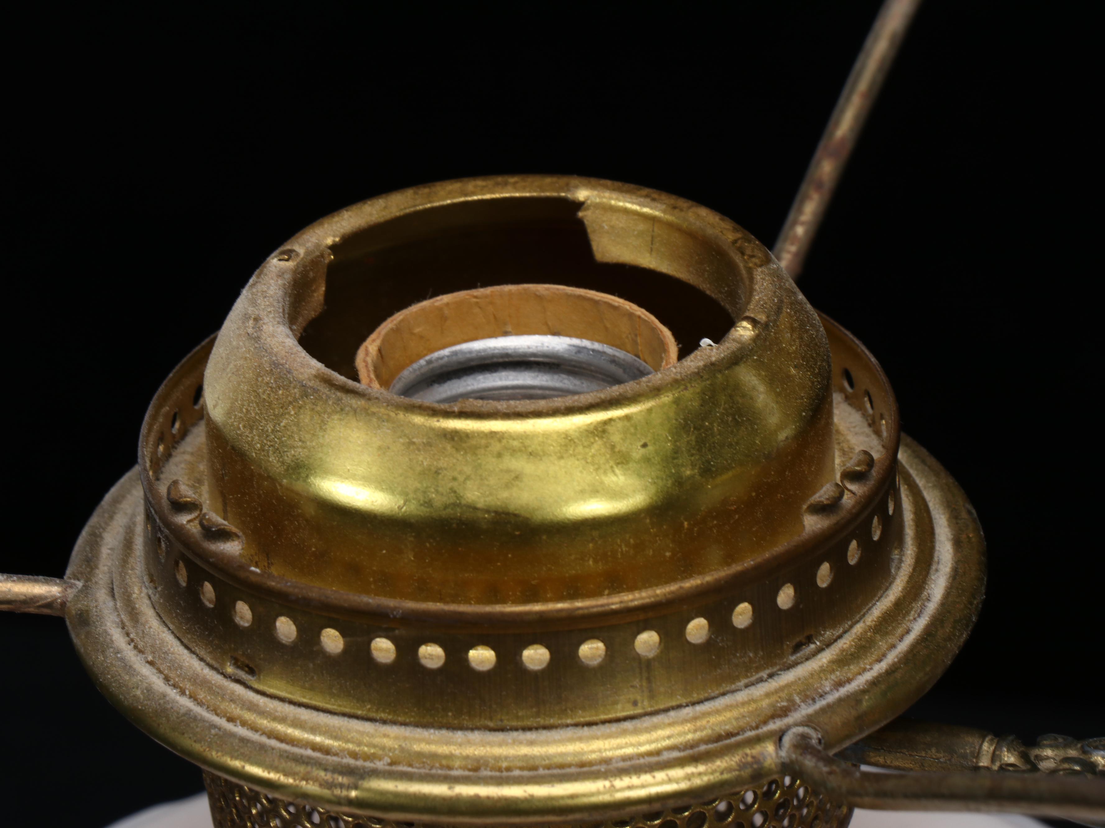 Aladdin Alacite Lincoln Drape Parlor Lamp with Marble Table Lamp, Vintage