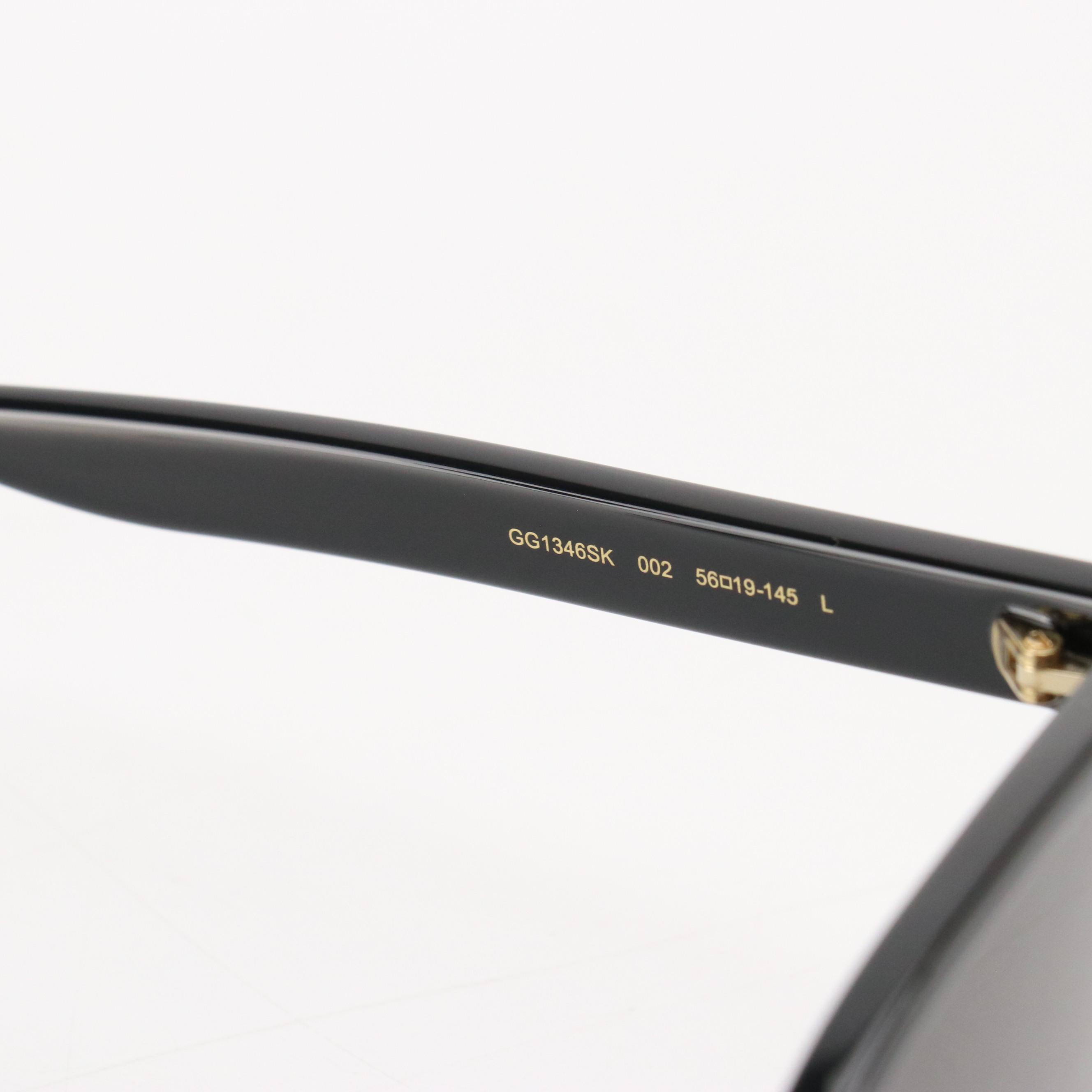 Gucci GG1346SK Polarized Black Square Framed Sunglasses with Case