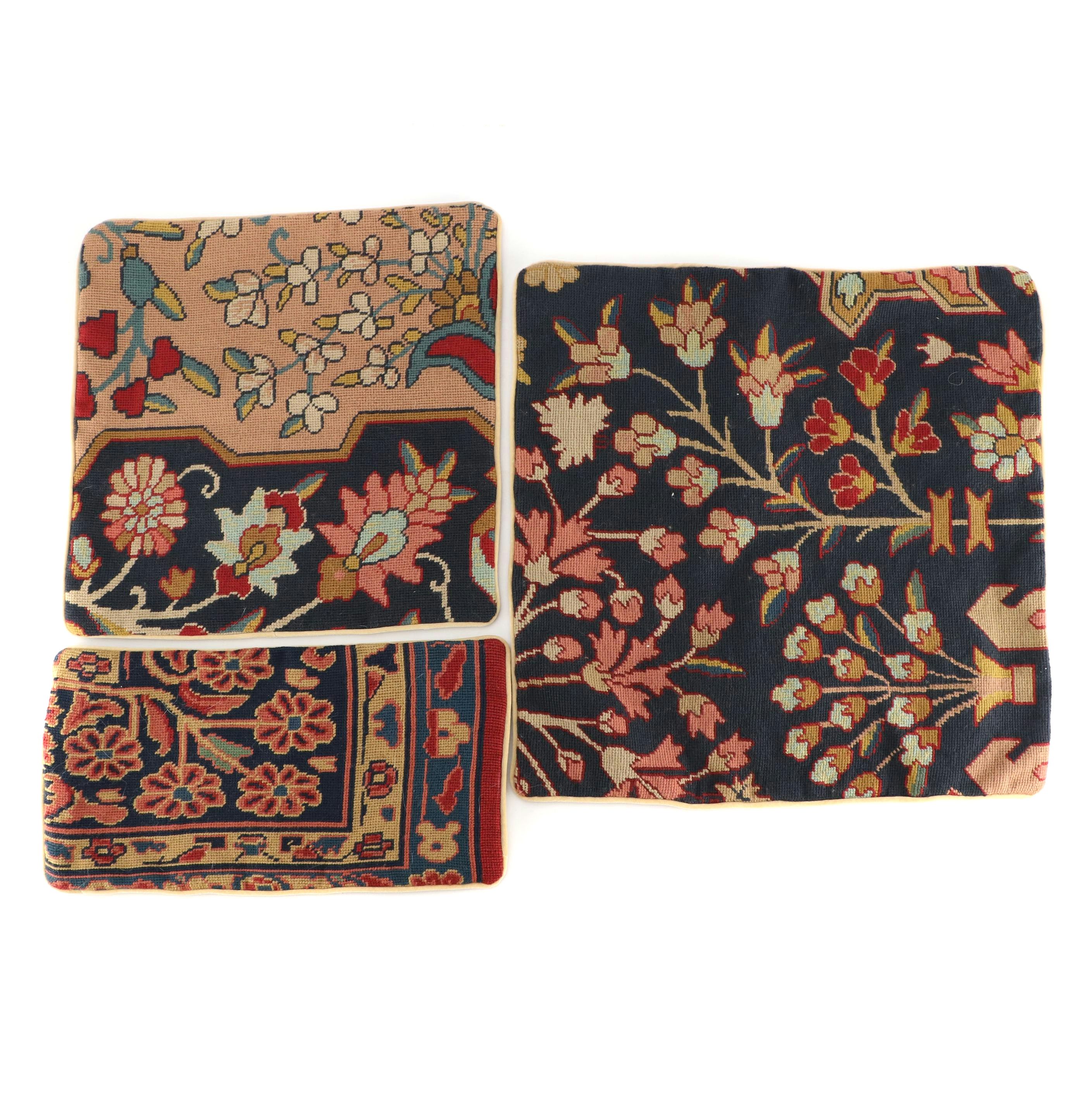 Handmade Woollen Needlepoint Handmade Accent Pillow Covers