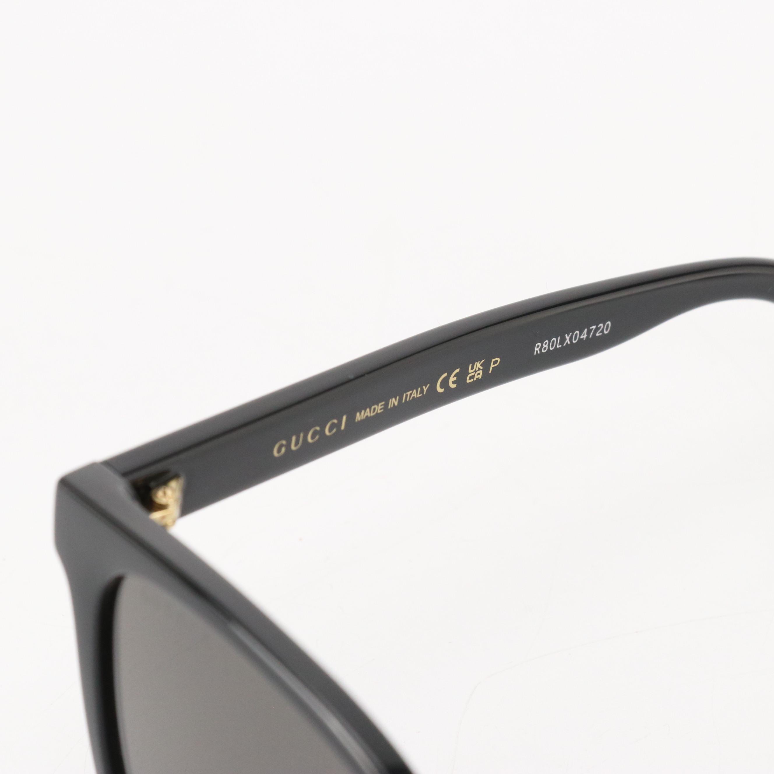 Gucci GG1346SK Polarized Black Square Framed Sunglasses with Case