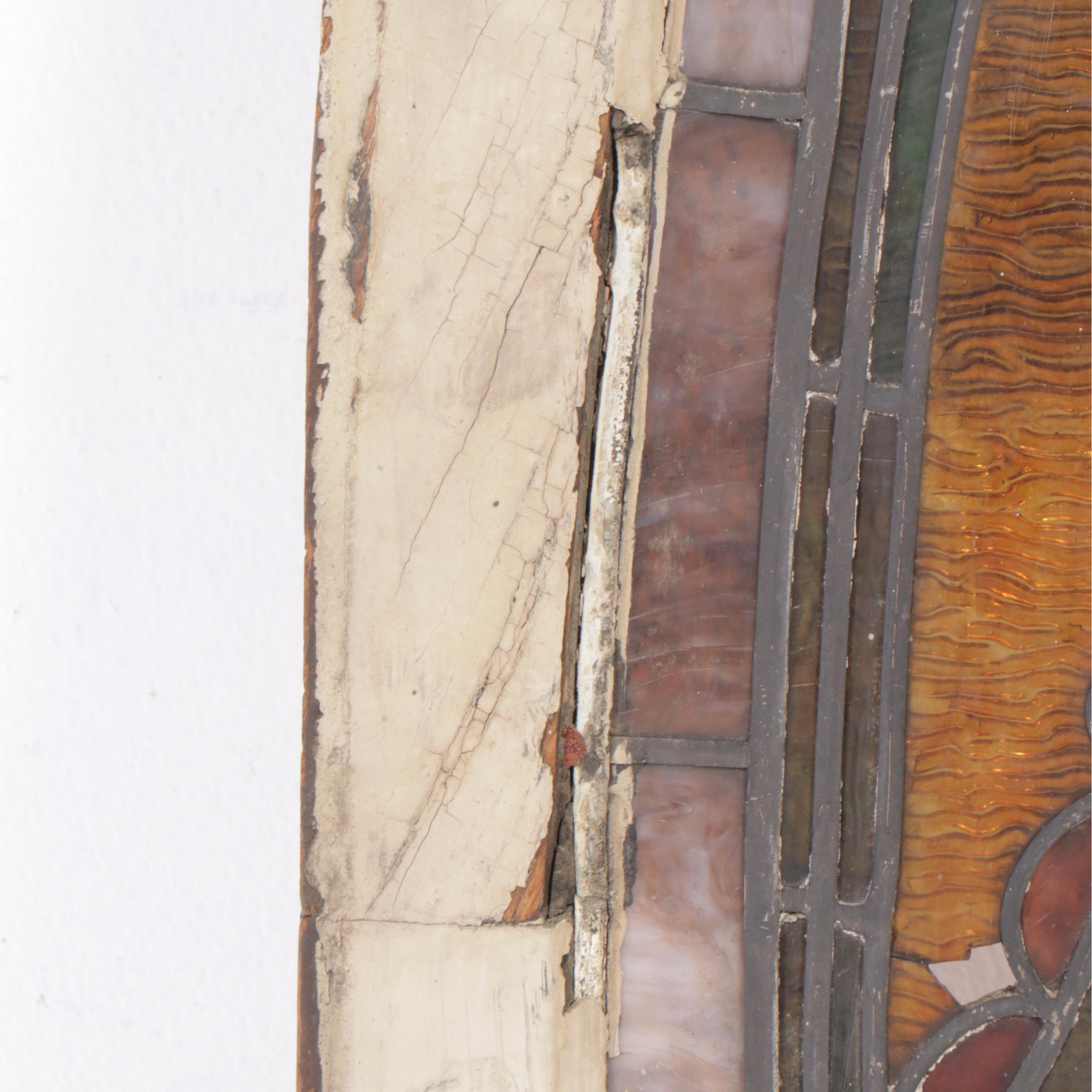 Gothic Style Stained and Slag Glass Cathedral Windows