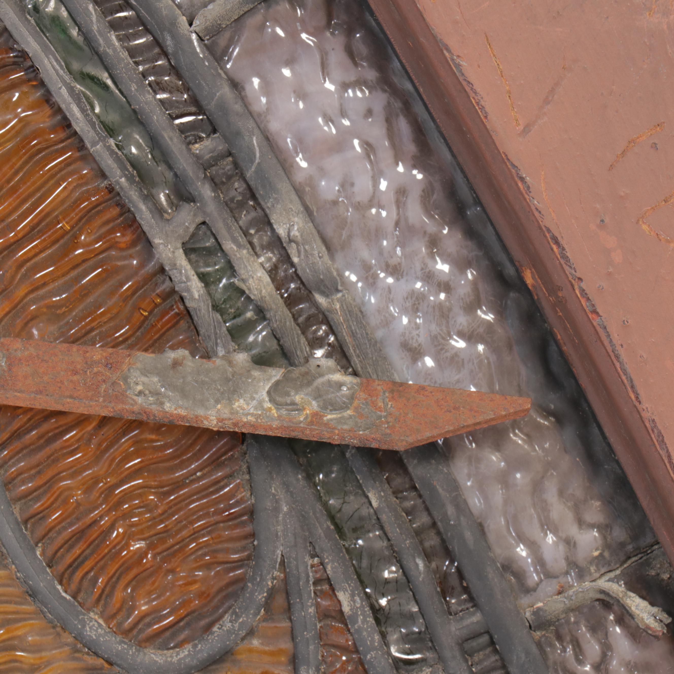 Gothic Style Stained and Slag Glass Cathedral Windows