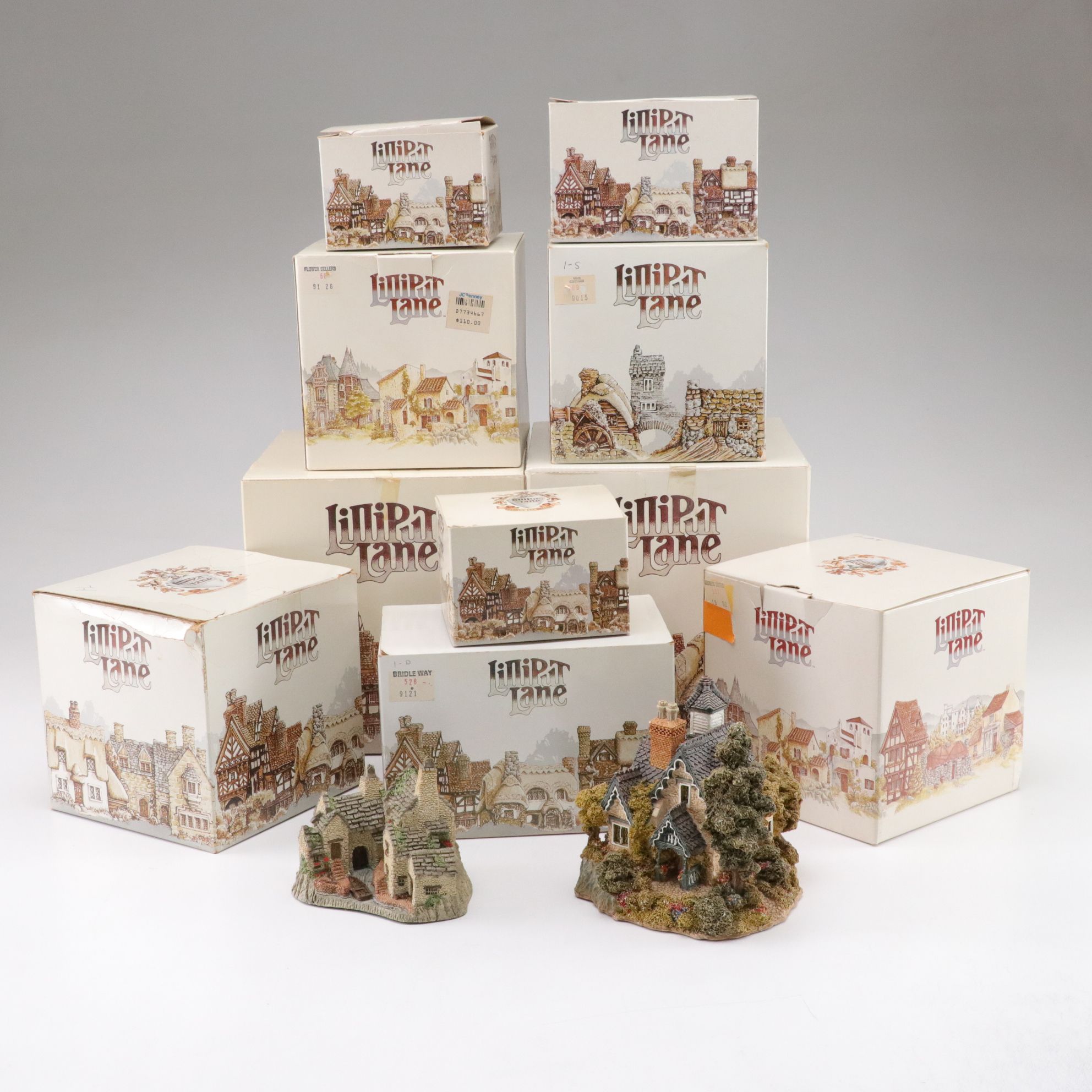 Lilliput Lane Collector's Club Village Cottages with "Secret Garden" and More