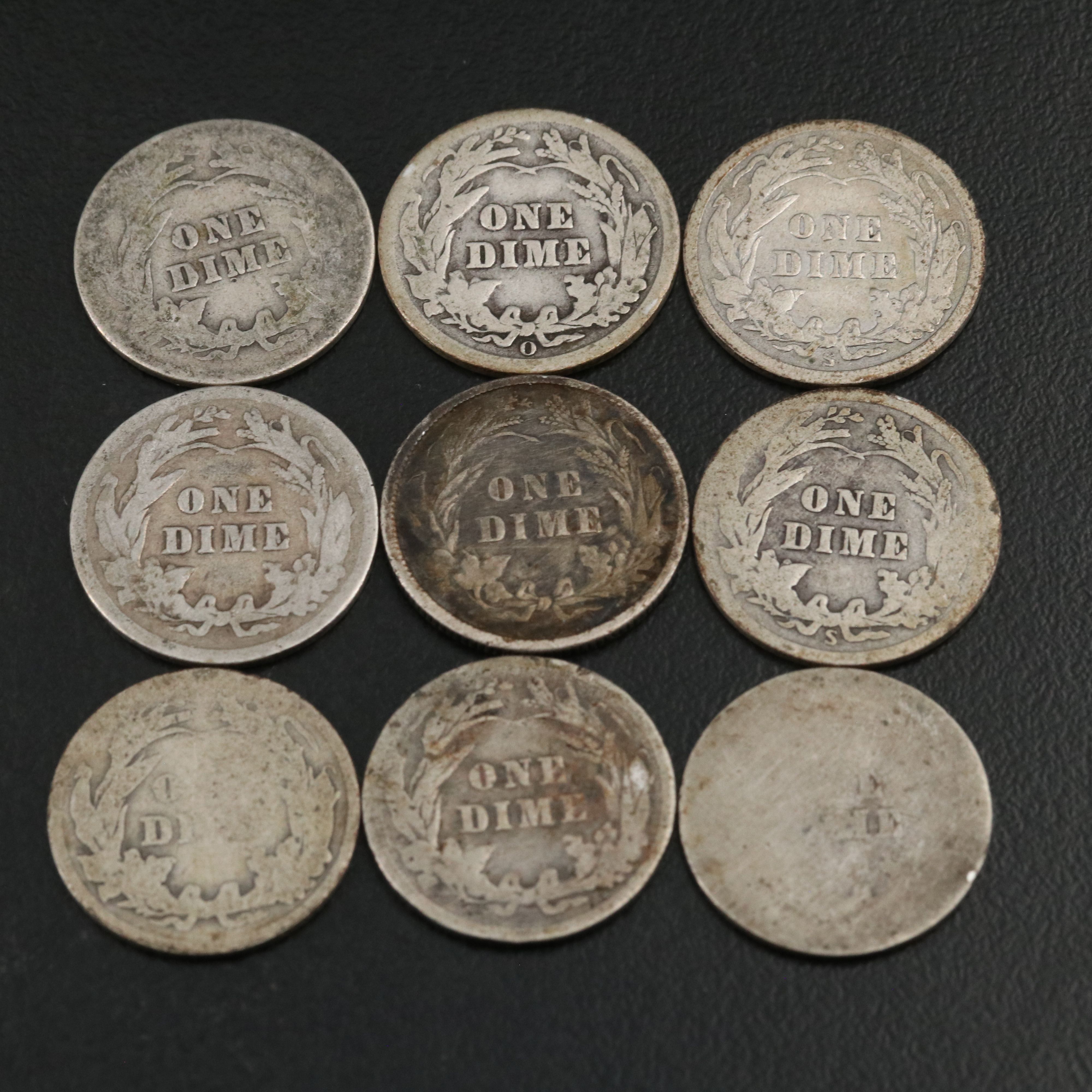 Forty Barber Silver Dimes
