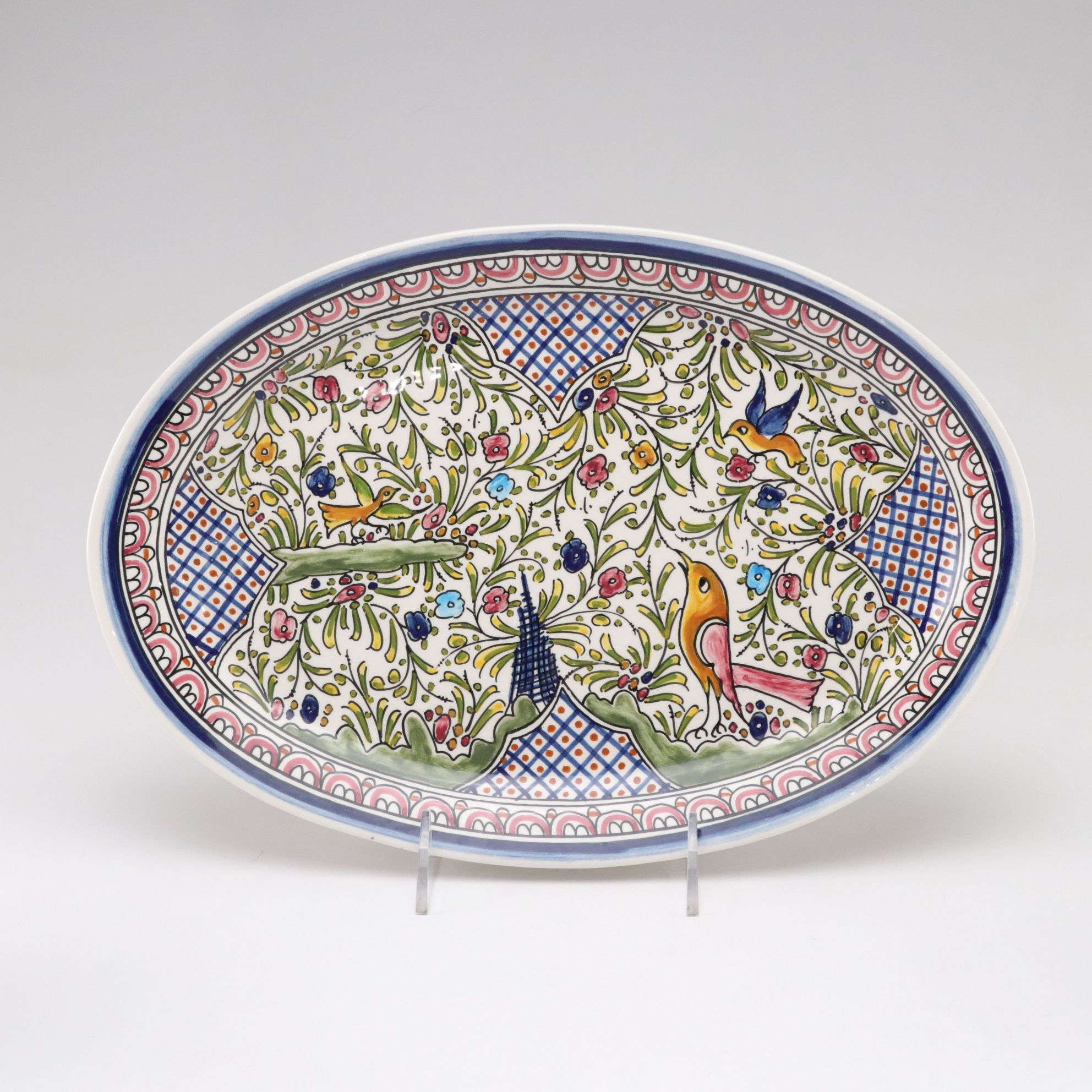 Nazari Portugal Hand-Painted Serving Platter with Ginger Jars