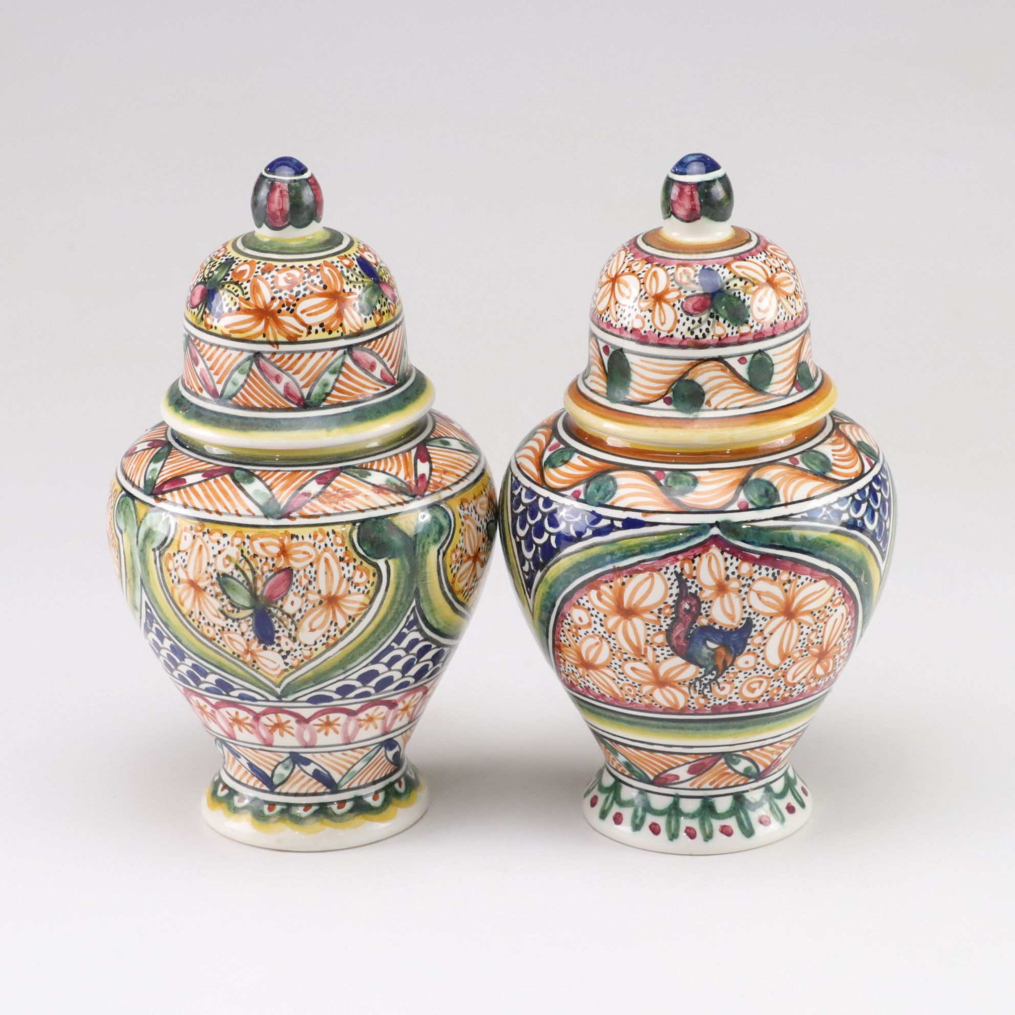 Nazari Portugal Hand-Painted Serving Platter with Ginger Jars