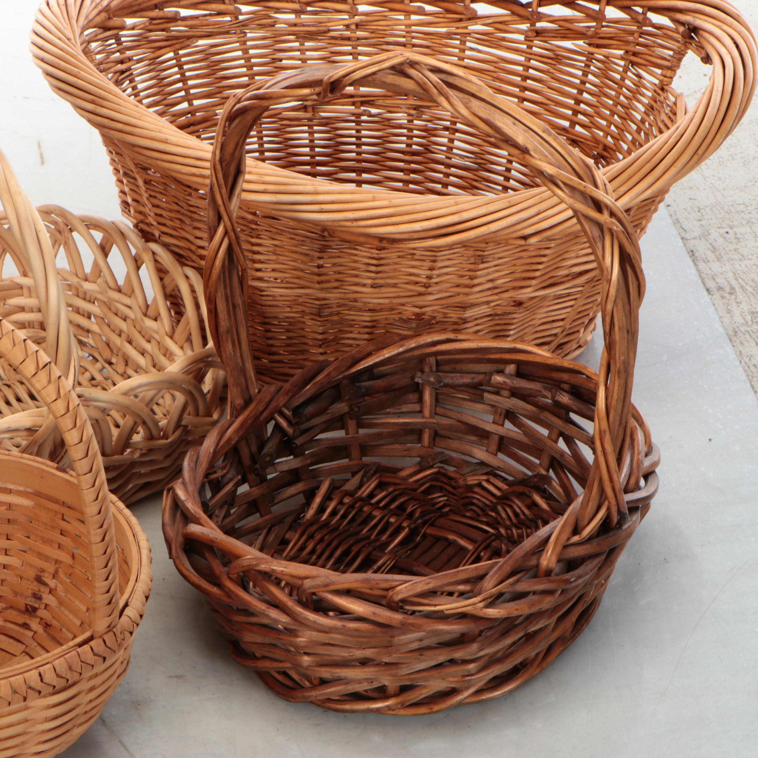 Longaberger Woven Maple, Wicker, and Other Baskets