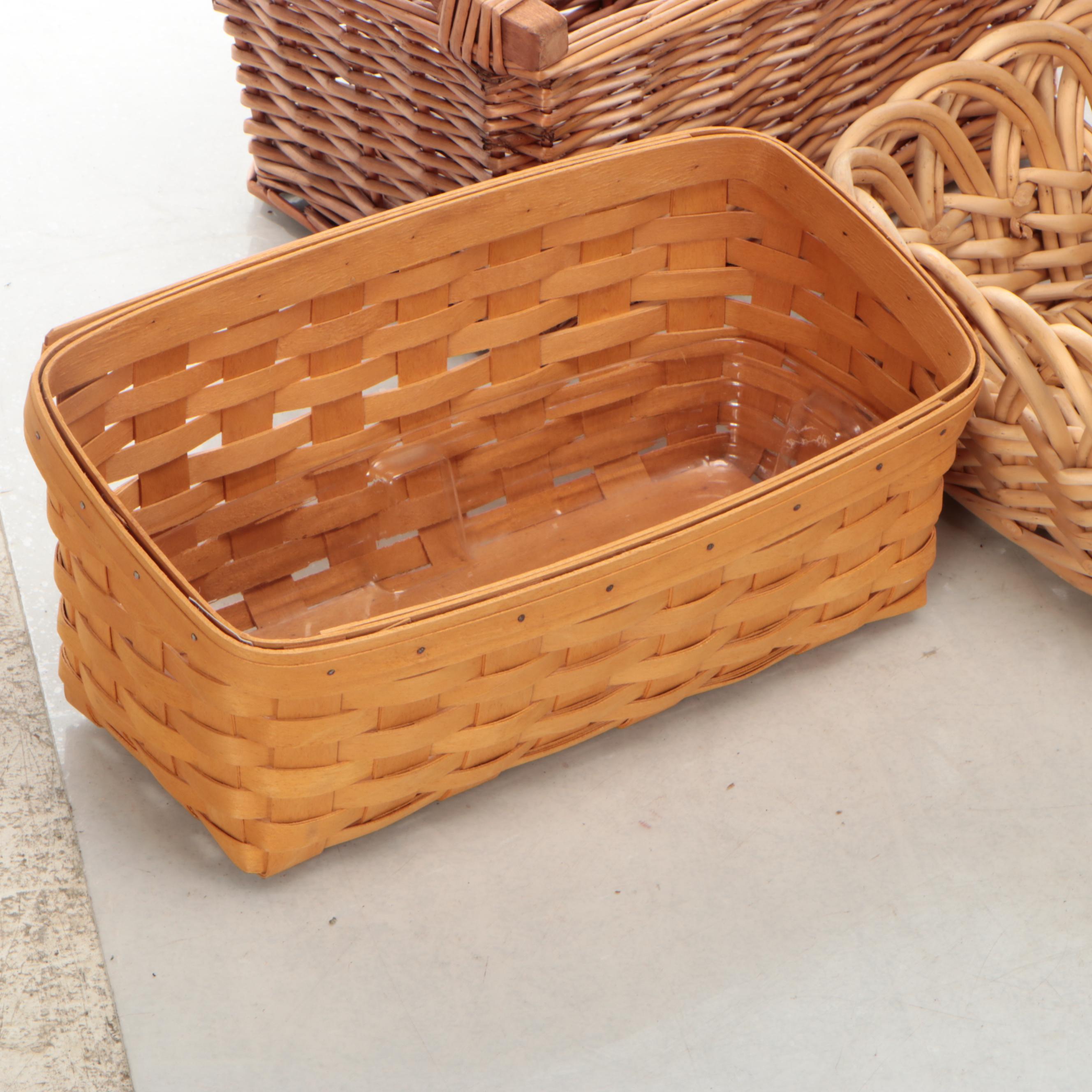 Longaberger Woven Maple, Wicker, and Other Baskets