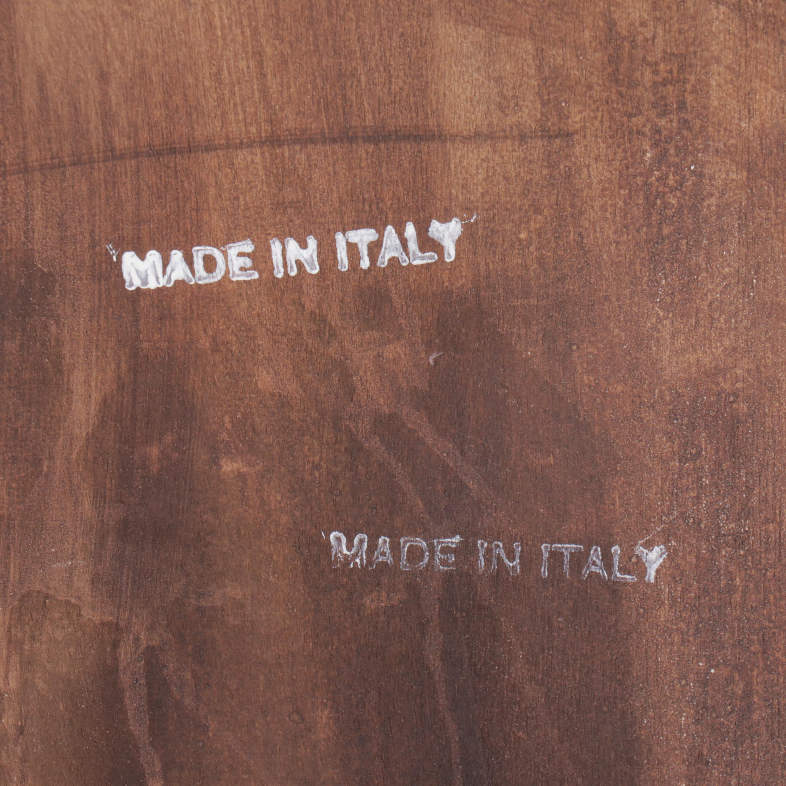 Italian Tuscan Style Painted and Mesh Front Wall Hanging Cabinet