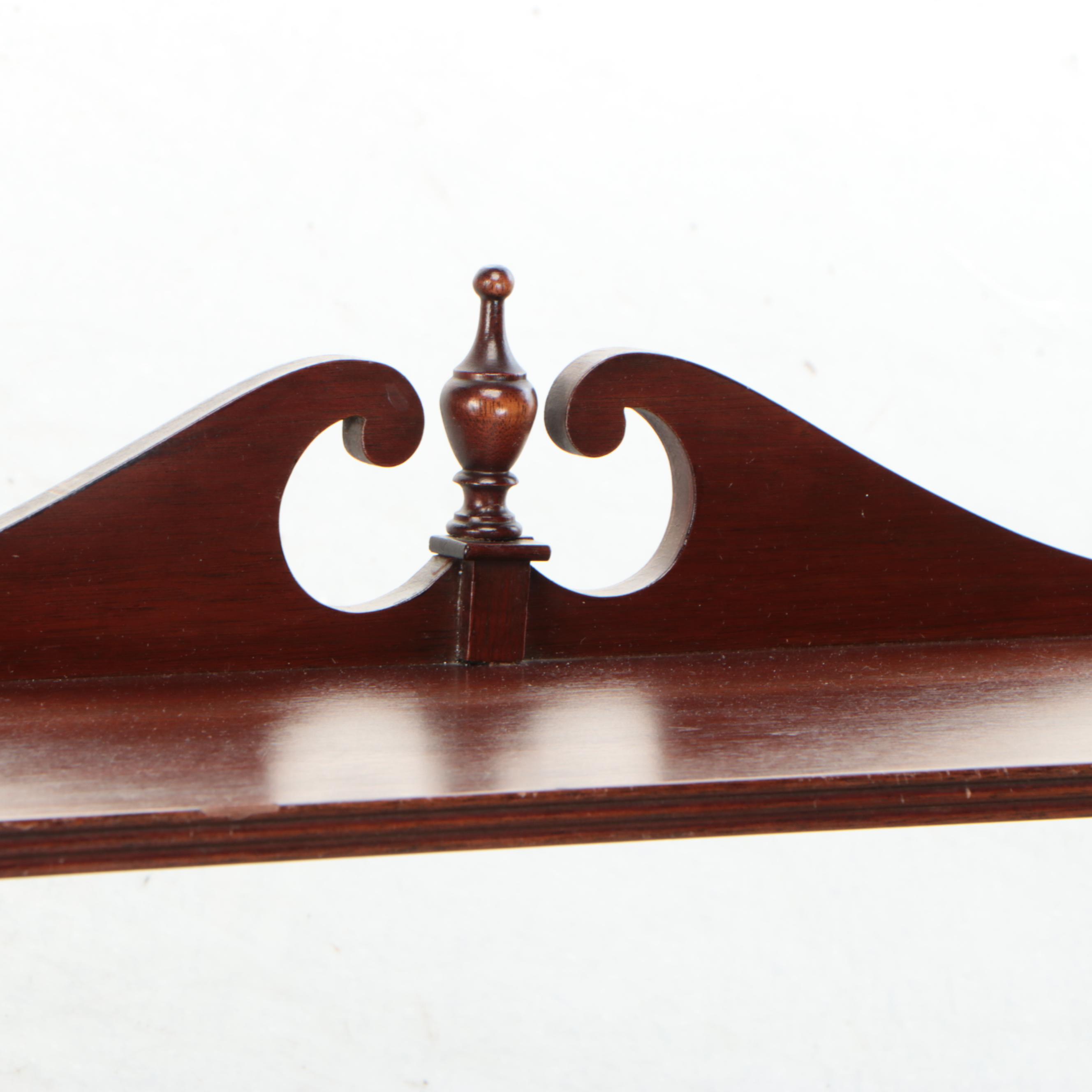 Ferguson Federal Style Mahogany Wall Shelf and Magazine Rack