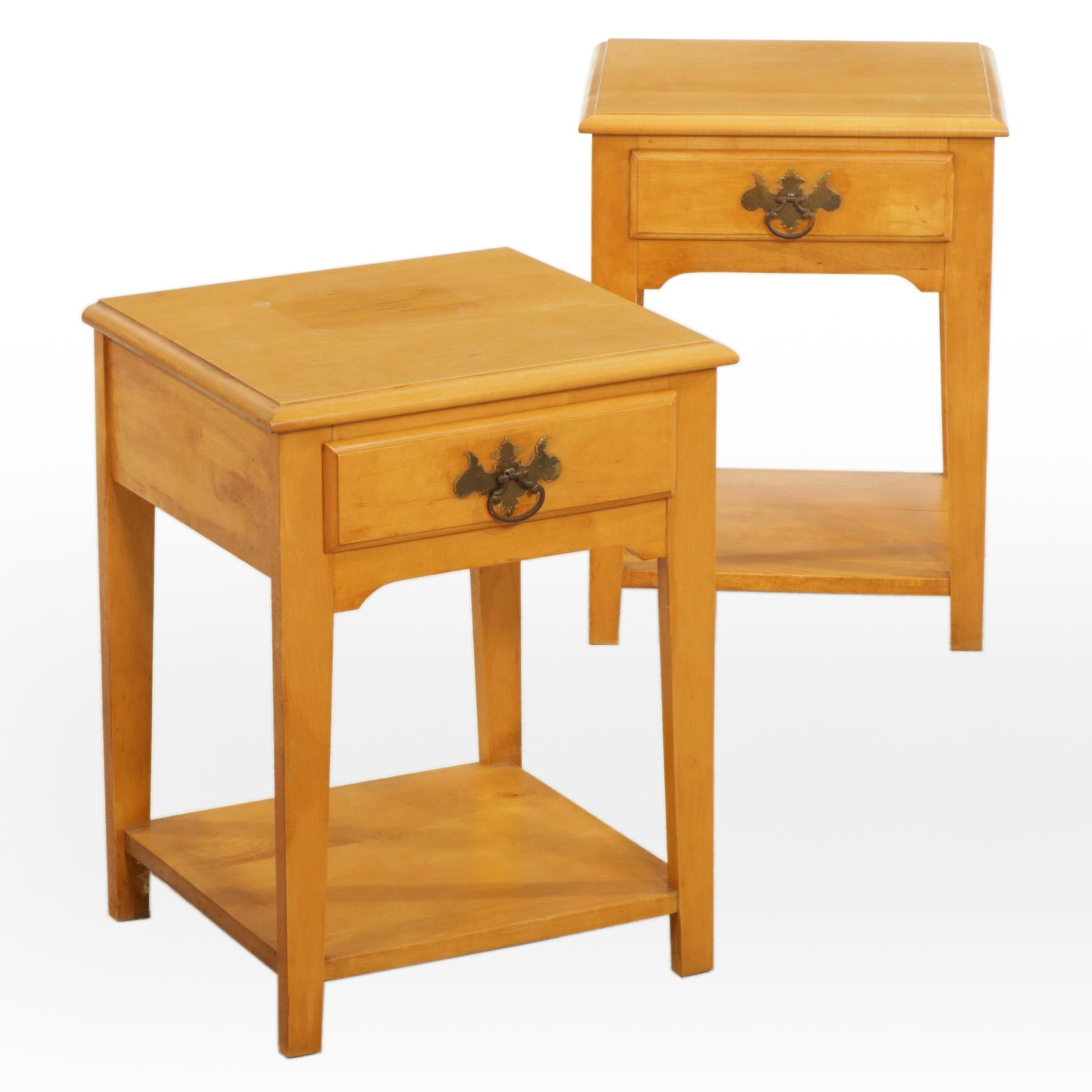 Pair of Maple Nightstands, Late 20th Century
