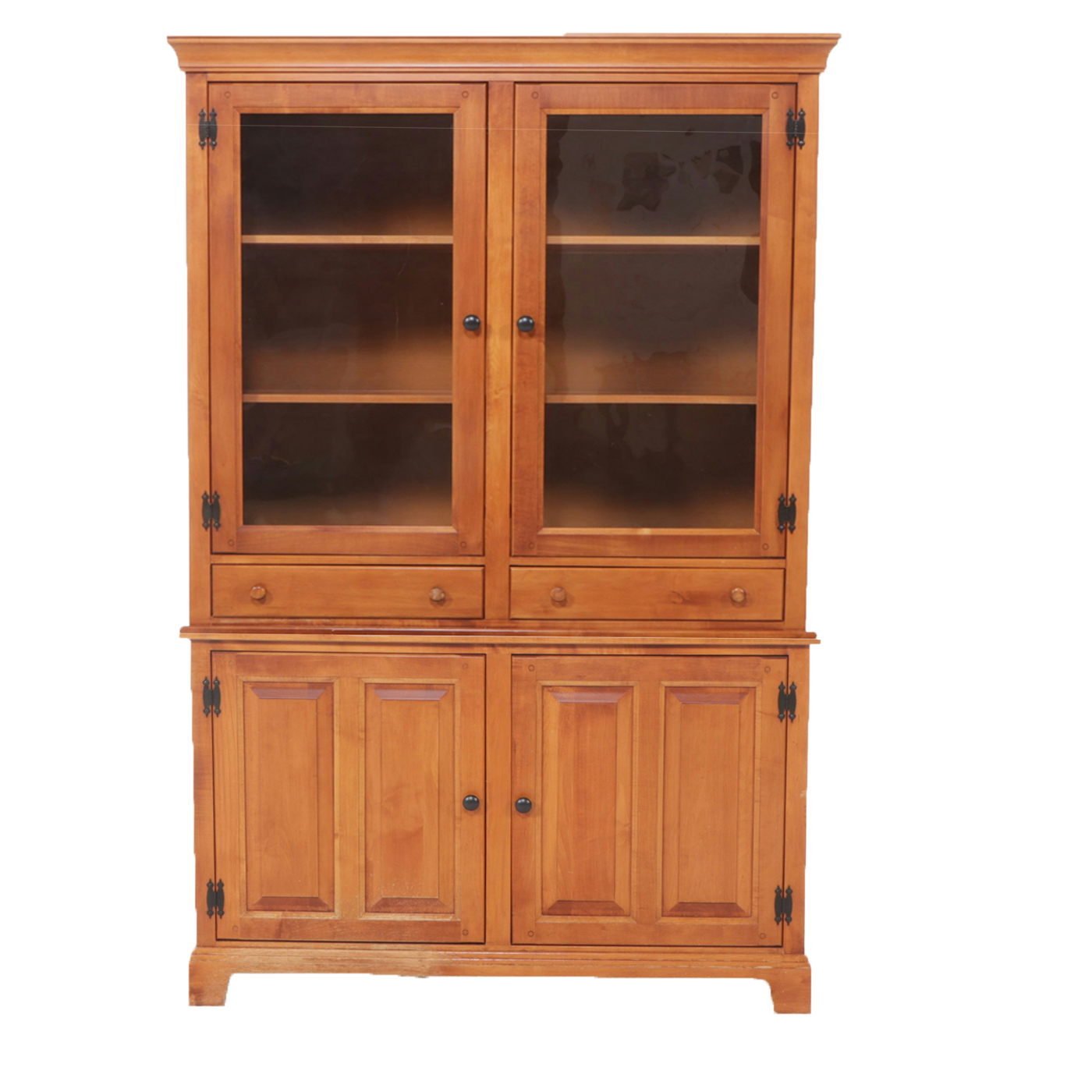 Arts & Crafts Style Crawford Furniture Maple China Cabinet