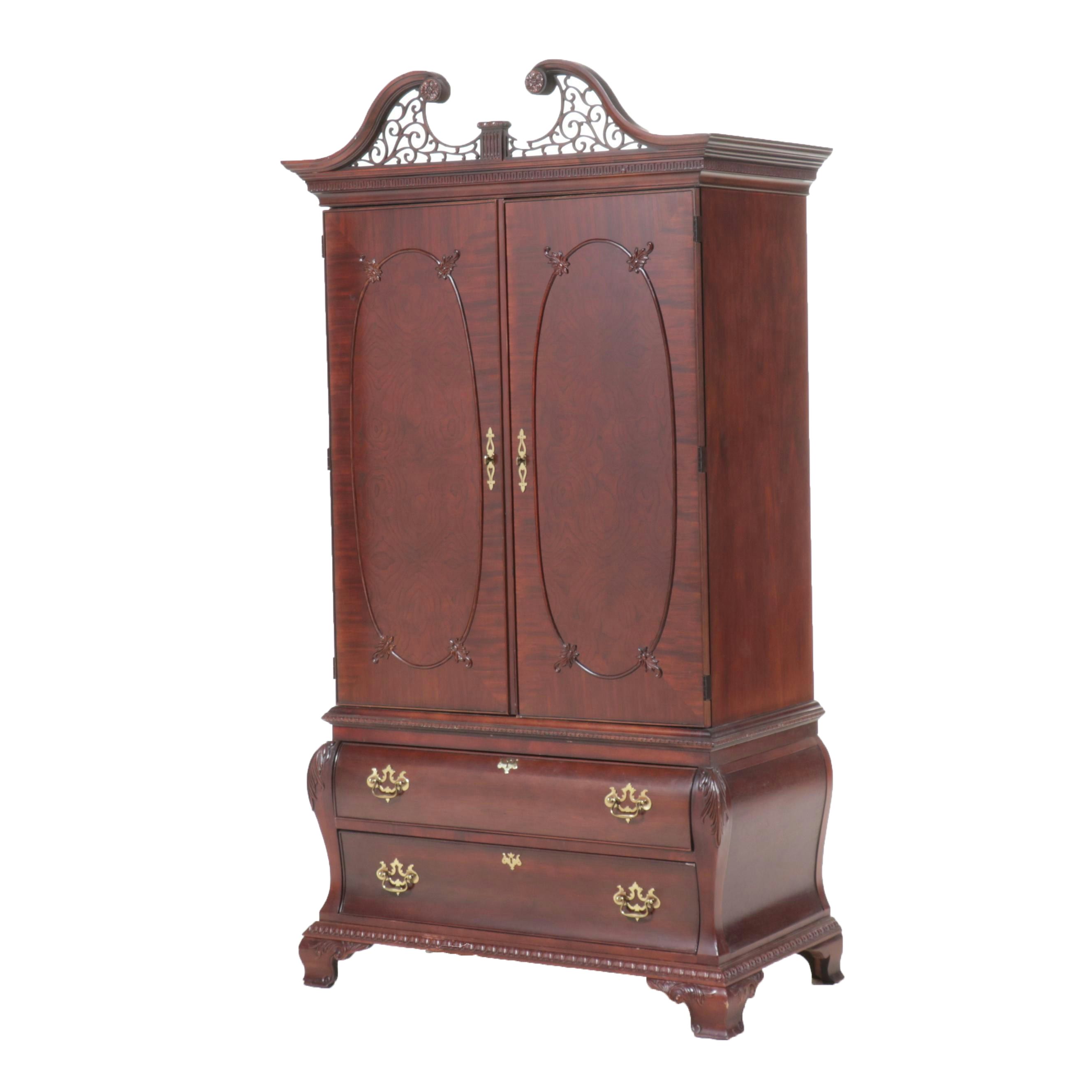 Century Chippendale Style Mahogany Armoire