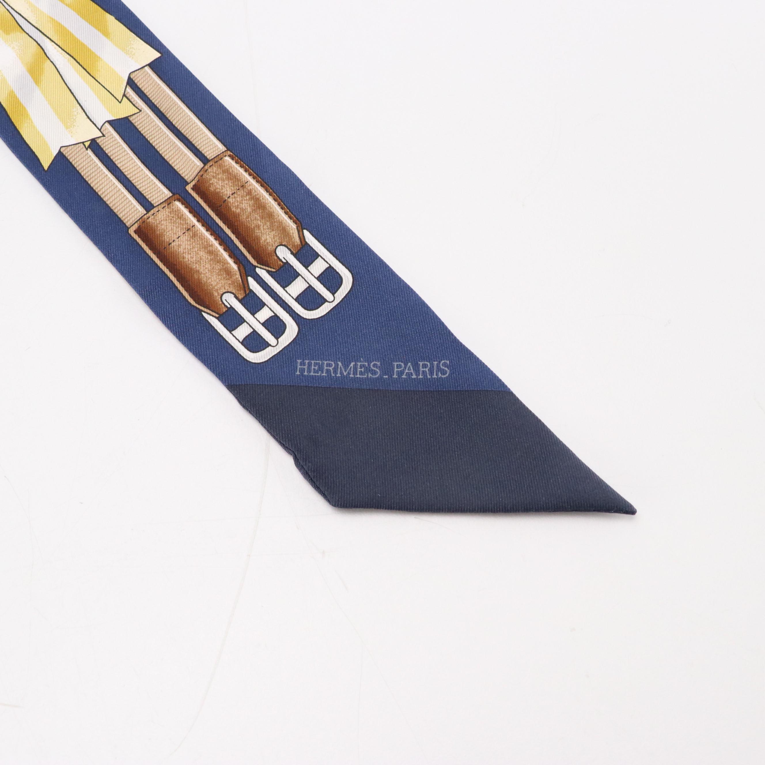 Hermès "Jumping" Silk Twilly Scarf