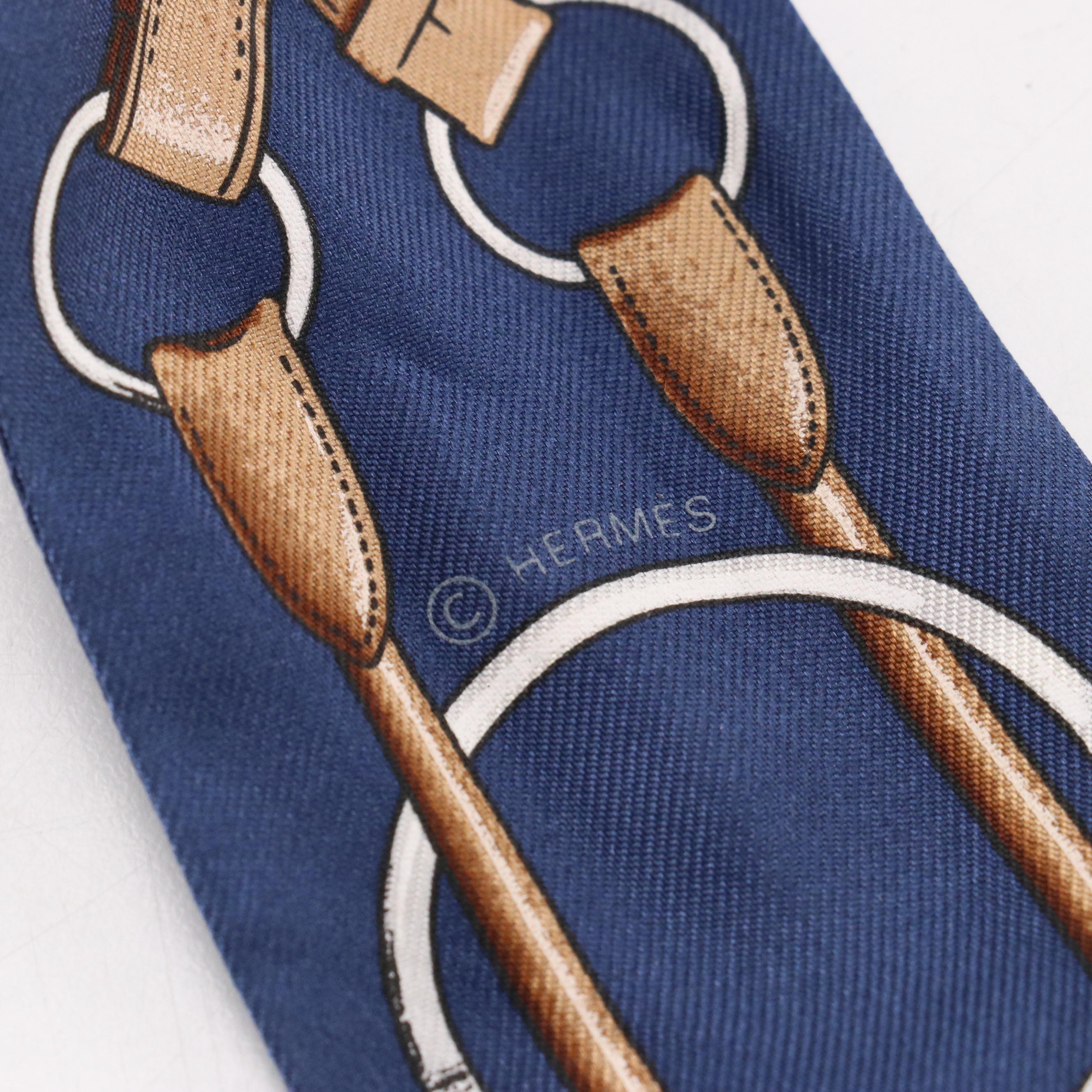 Hermès "Jumping" Silk Twilly Scarf