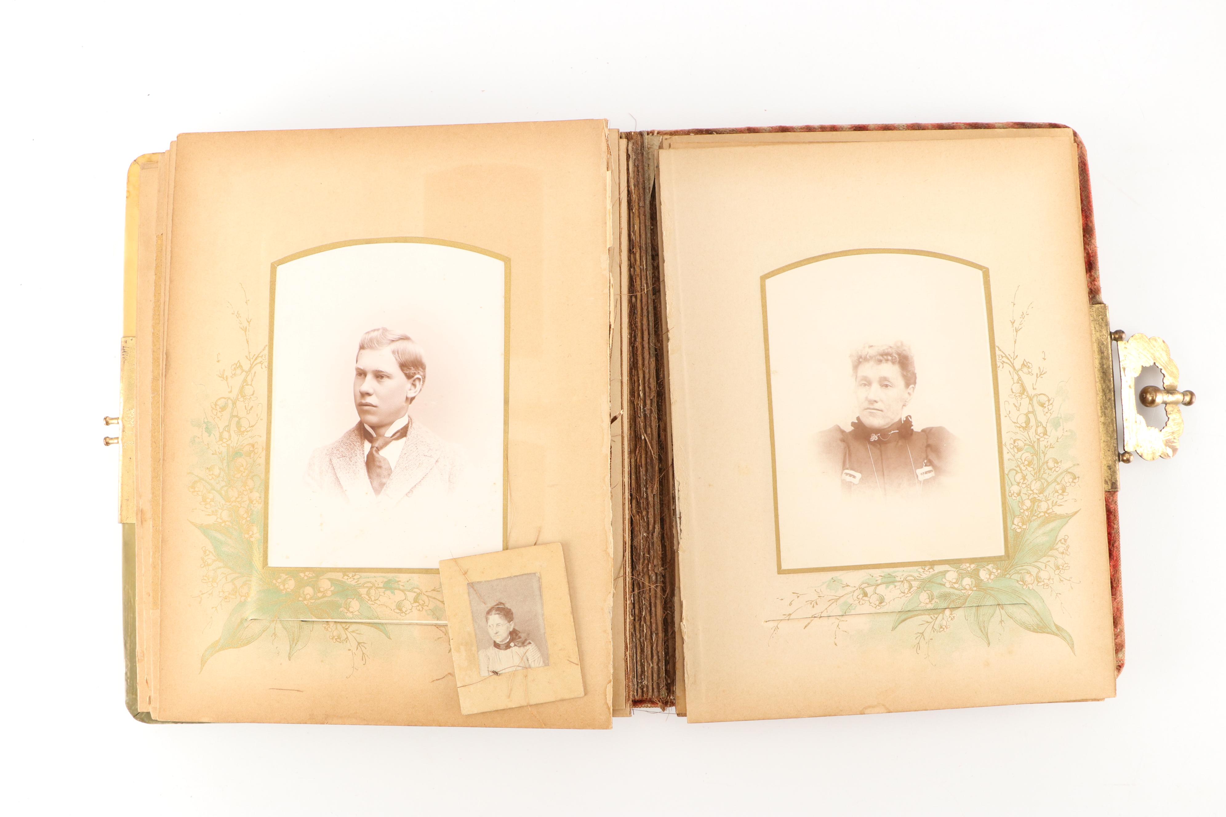 Portraits of Men, Women and Children in Albums, Late 19th/Early 20th Century