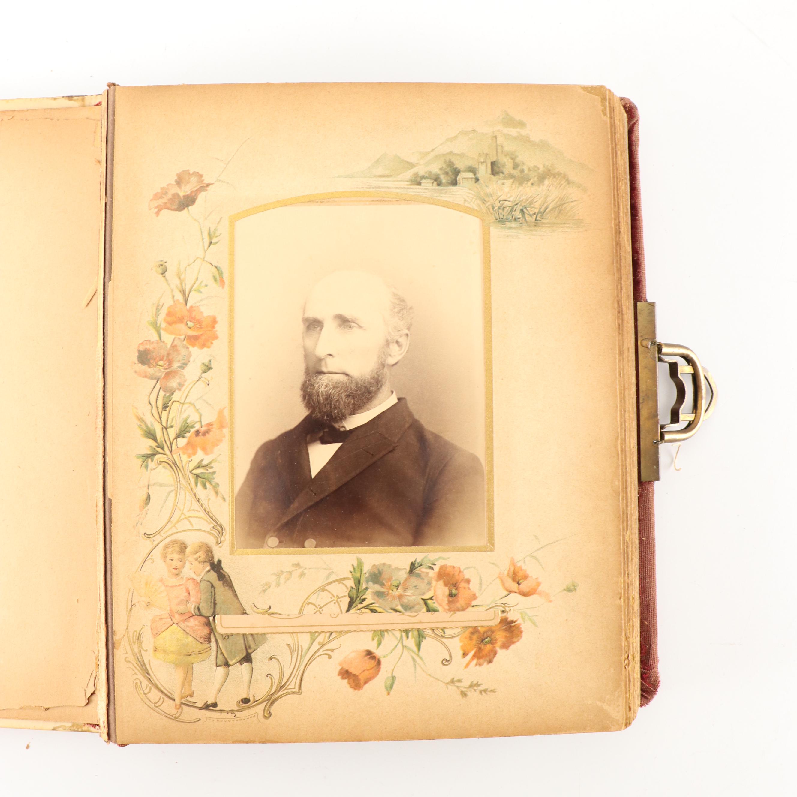 Portraits of Men, Women and Children in Albums, Late 19th/Early 20th Century