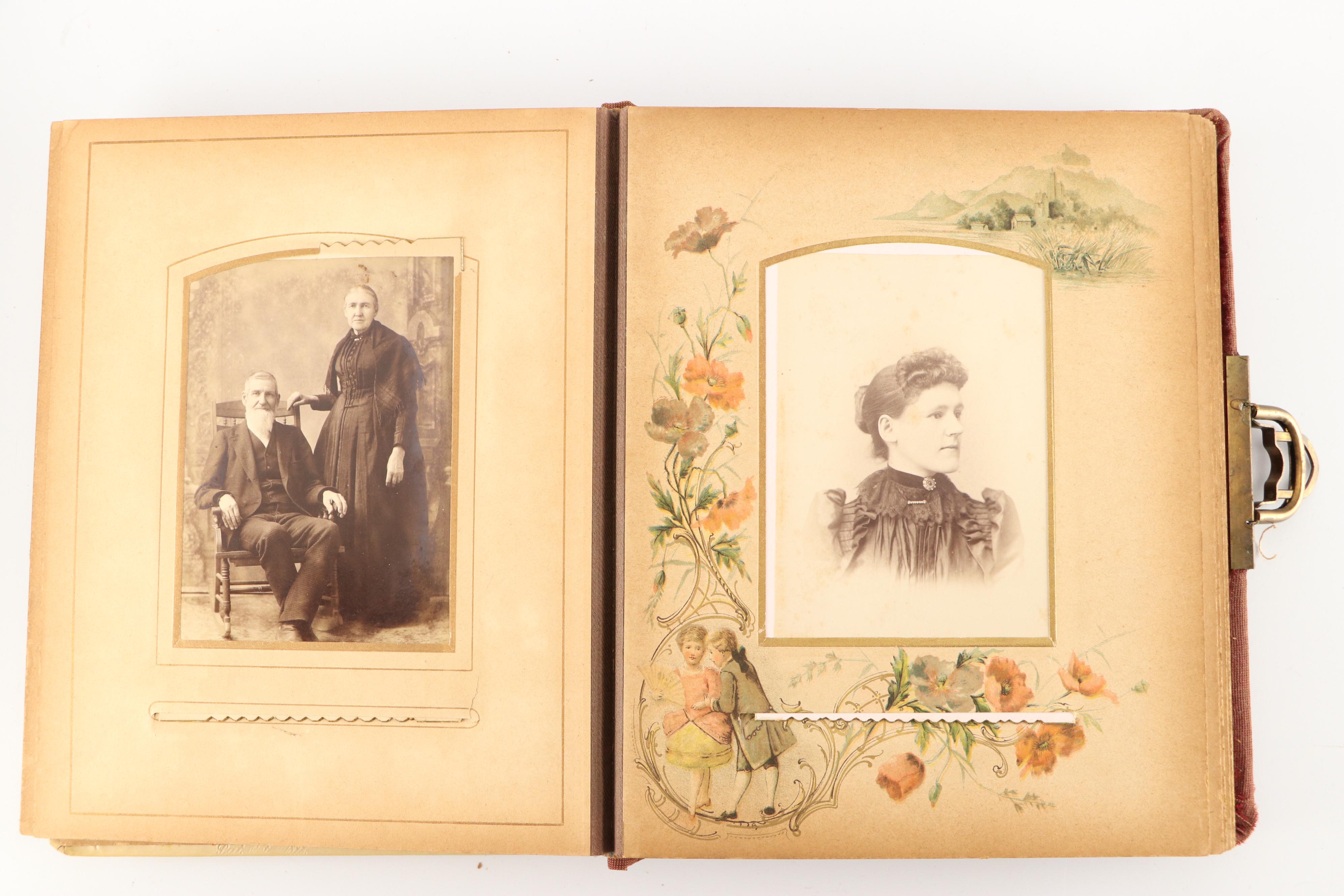 Portraits of Men, Women and Children in Albums, Late 19th/Early 20th Century