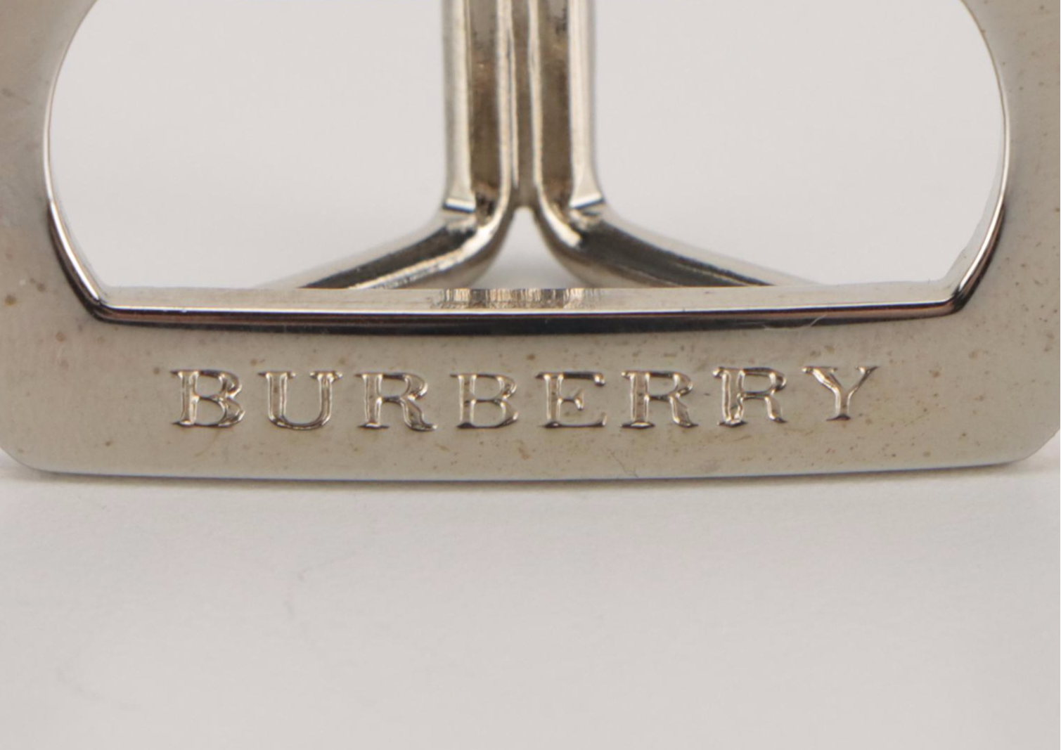 Burberry Silver Tone Metal Scarf Ring