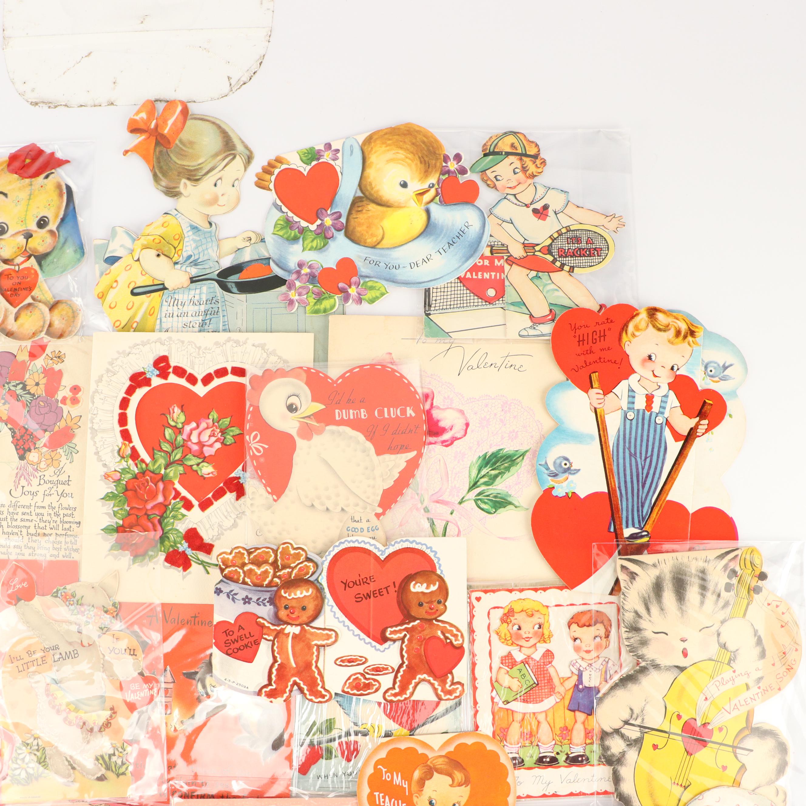 Valentine's Day Greeting Cards, Early to Mid-20th Century