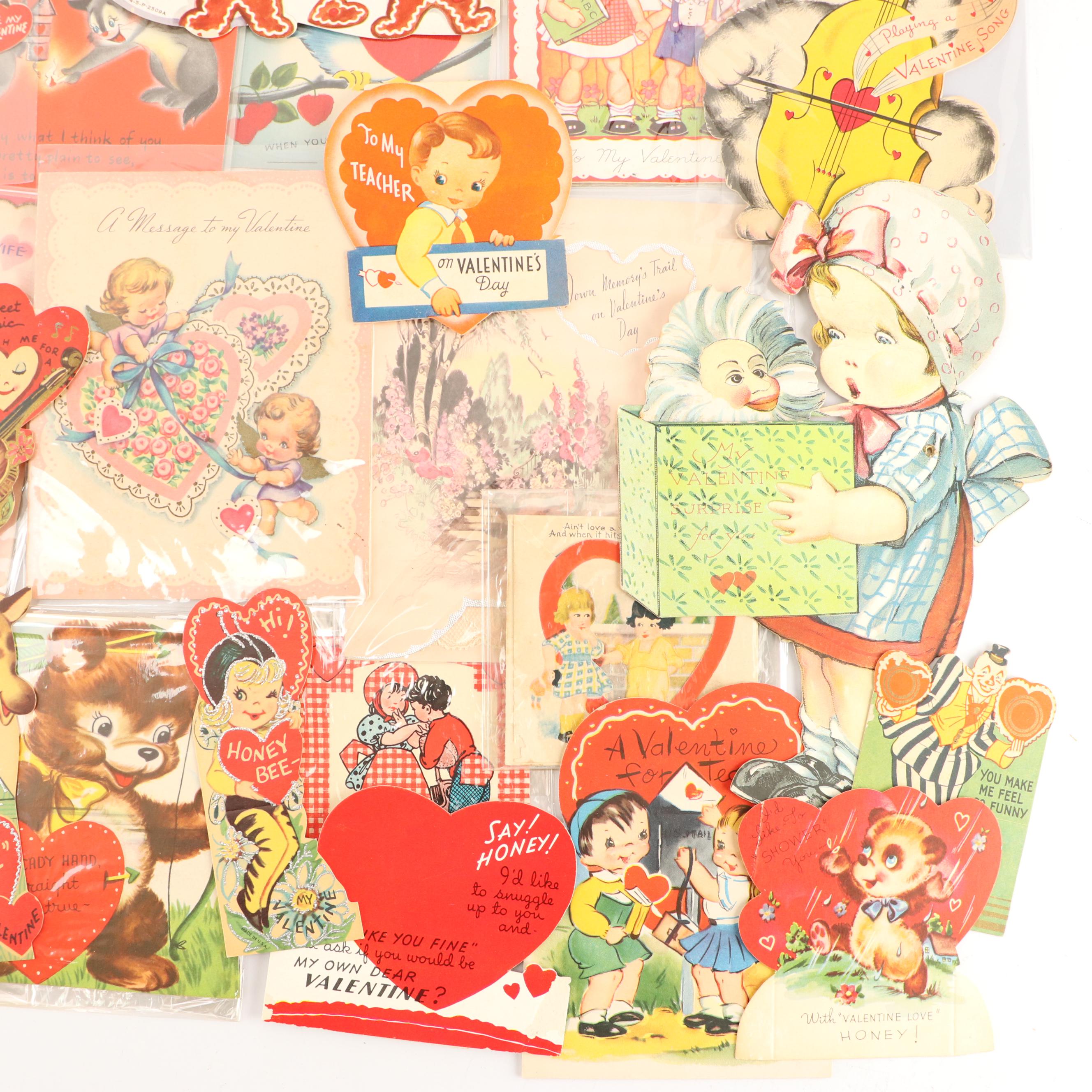 Valentine's Day Greeting Cards, Early to Mid-20th Century