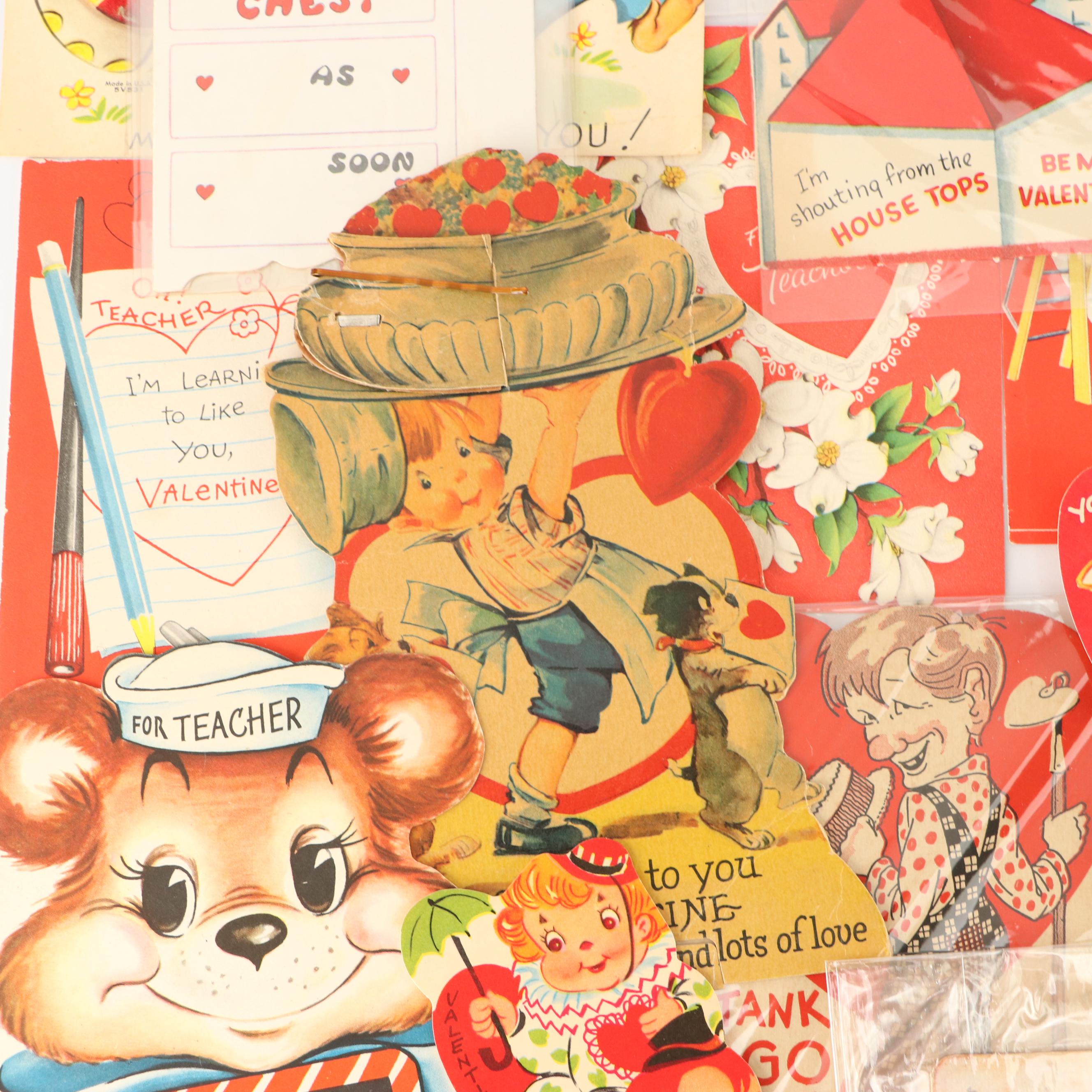 Valentine's Day Greeting Cards, Early to Mid-20th Century