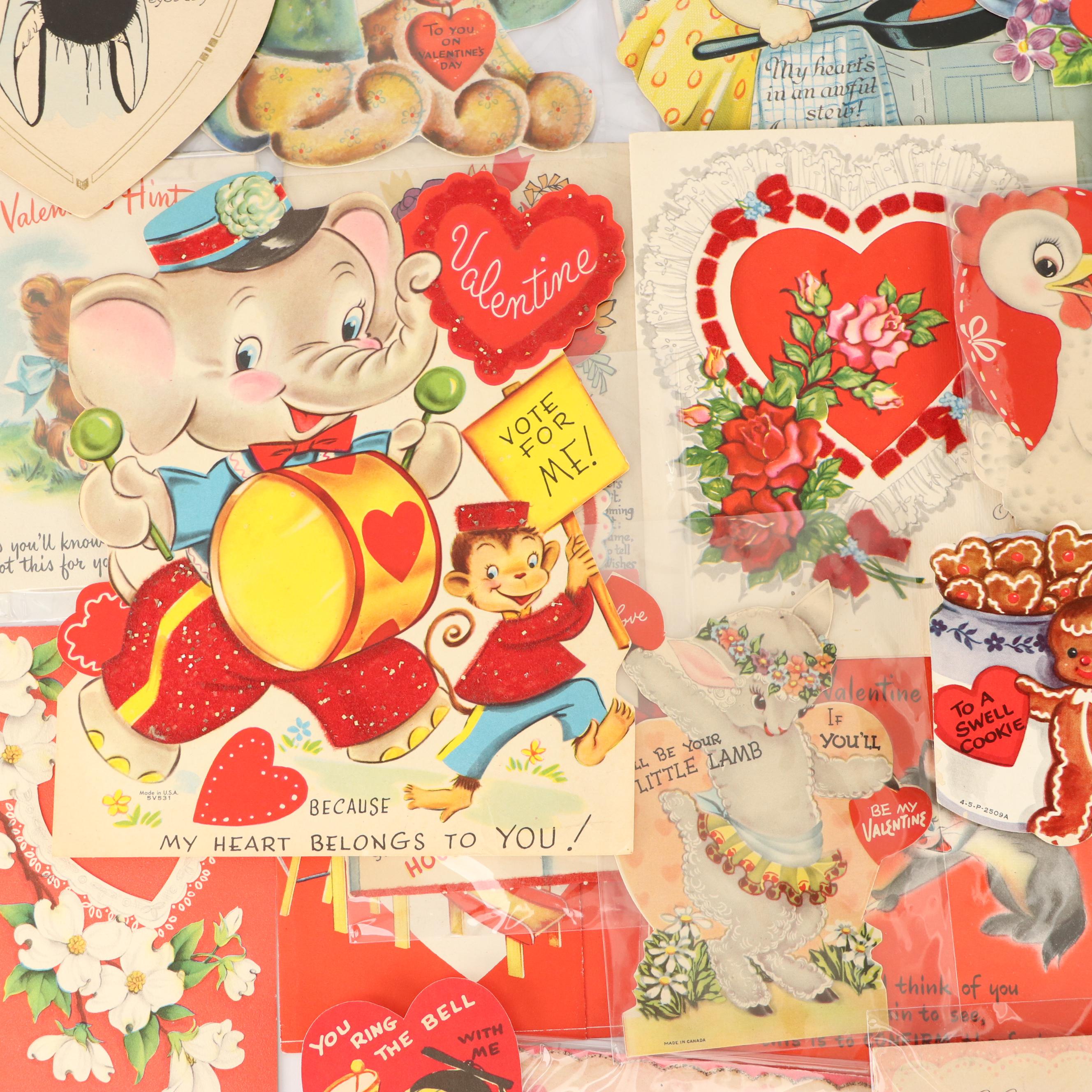 Valentine's Day Greeting Cards, Early to Mid-20th Century