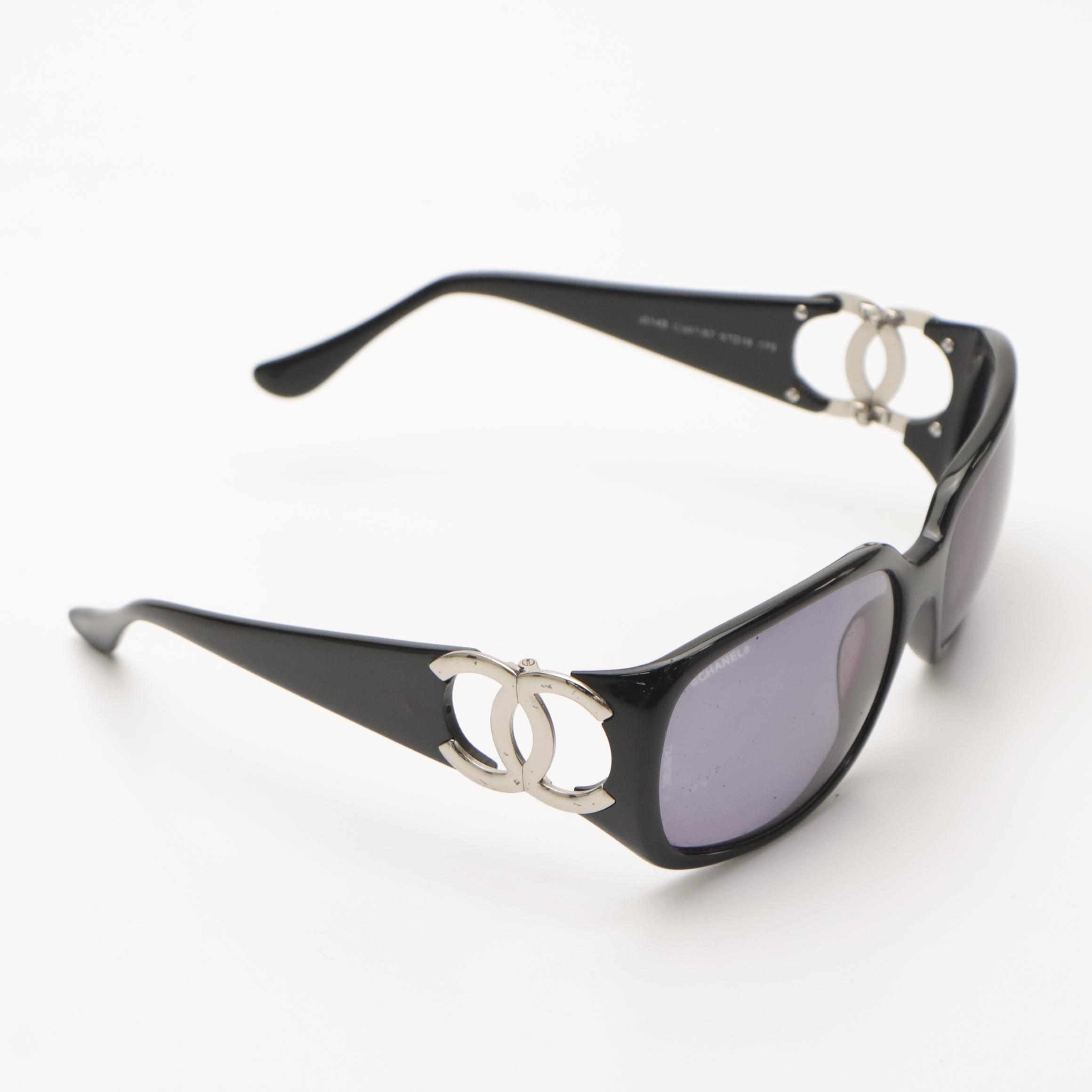 Chanel 6014B C501/87 CC Logo Sunglasses in Case