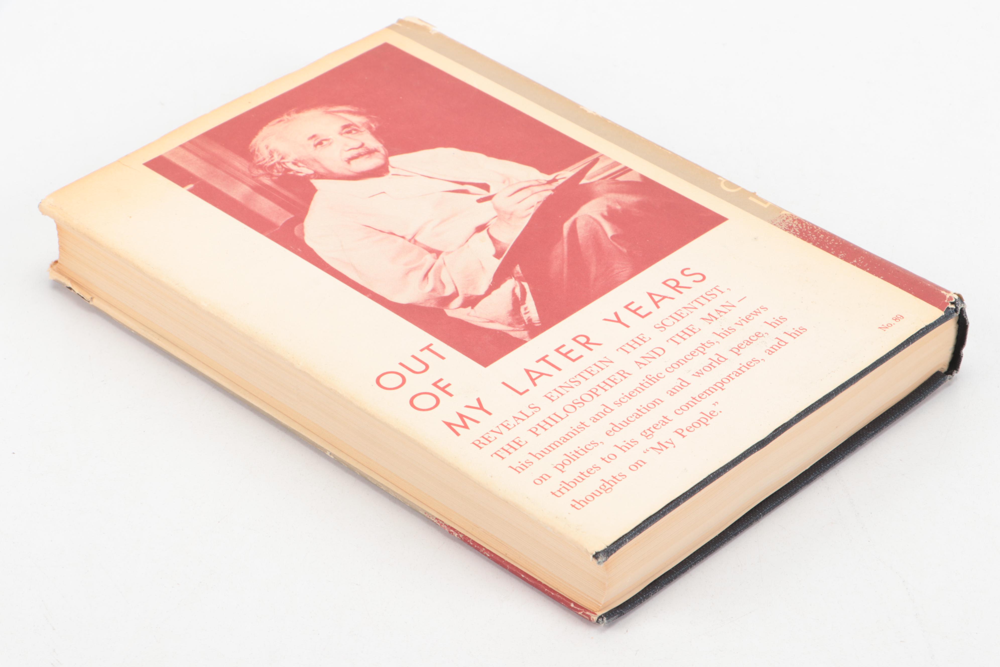 First Printing "Out of My Later Years" by Albert Einstein, 1950