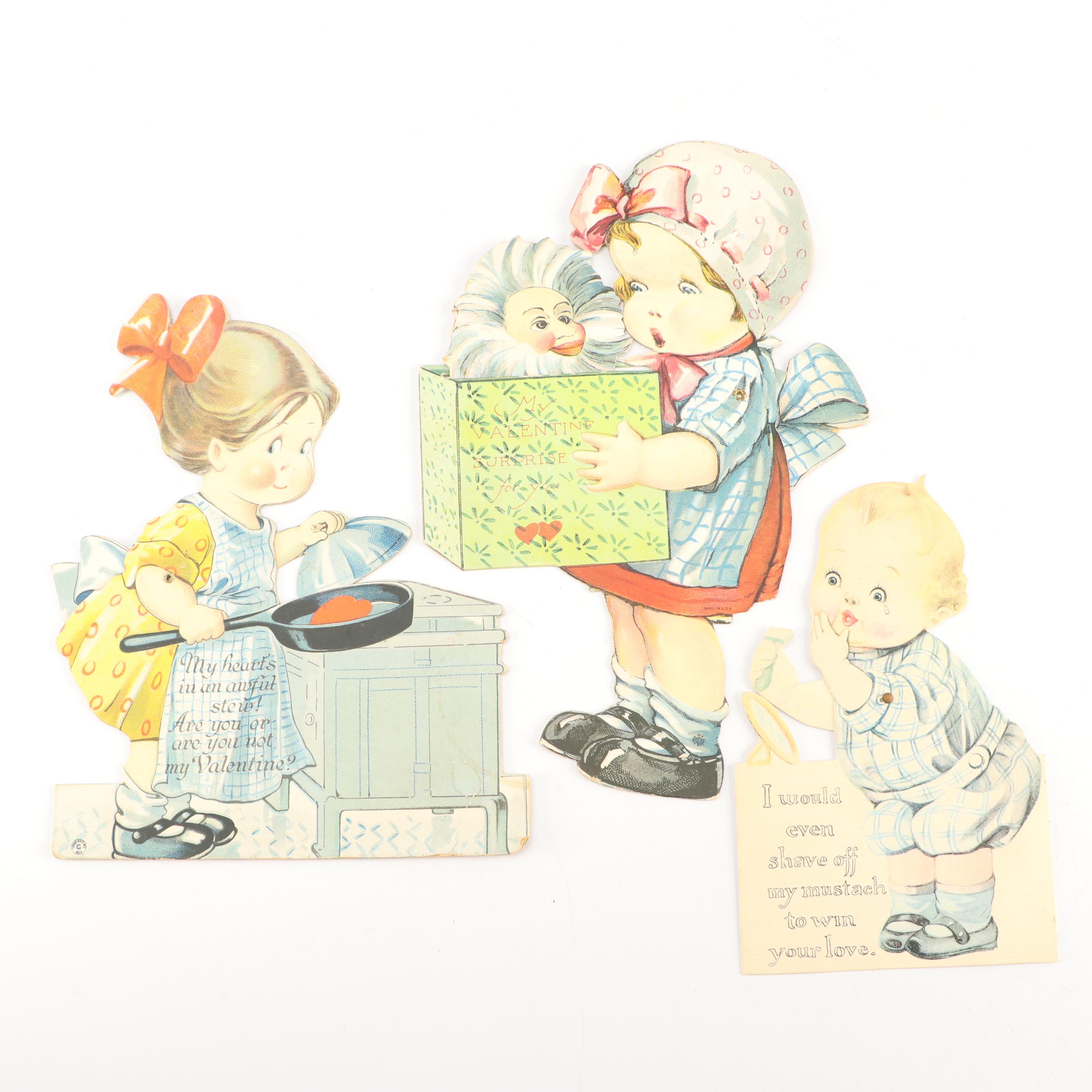 Valentine's Day Greeting Cards, Early to Mid-20th Century