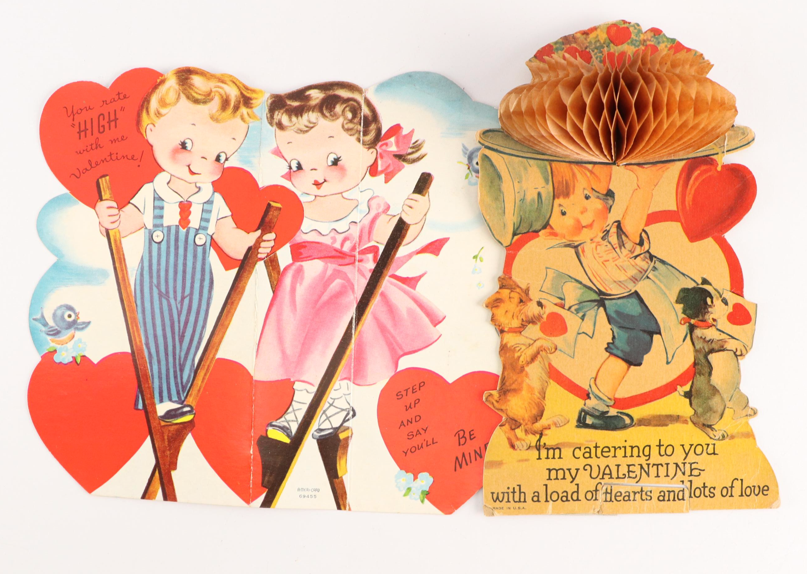 Valentine's Day Greeting Cards, Early to Mid-20th Century