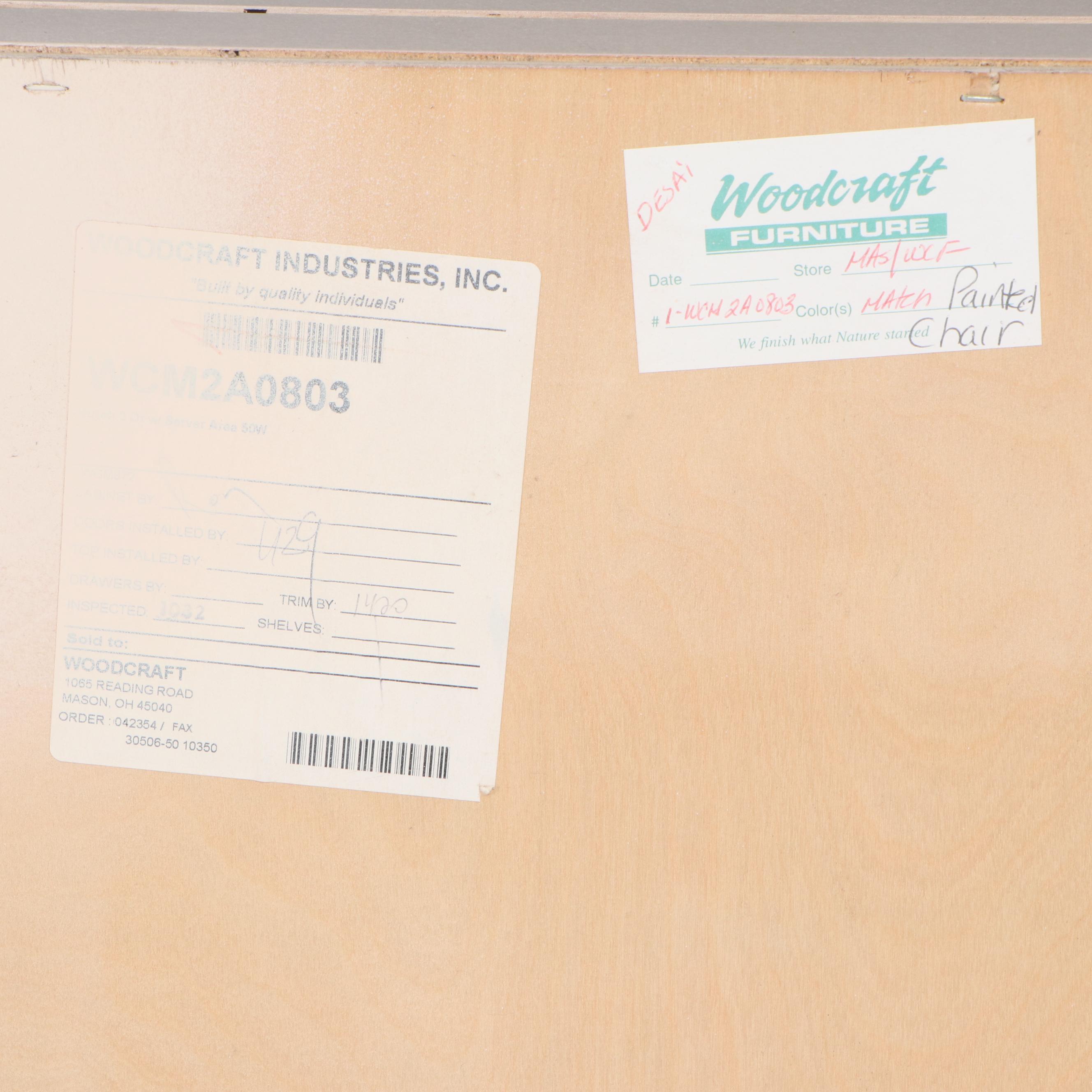 Woodcraft Furniture Painted Wood China Cabinet