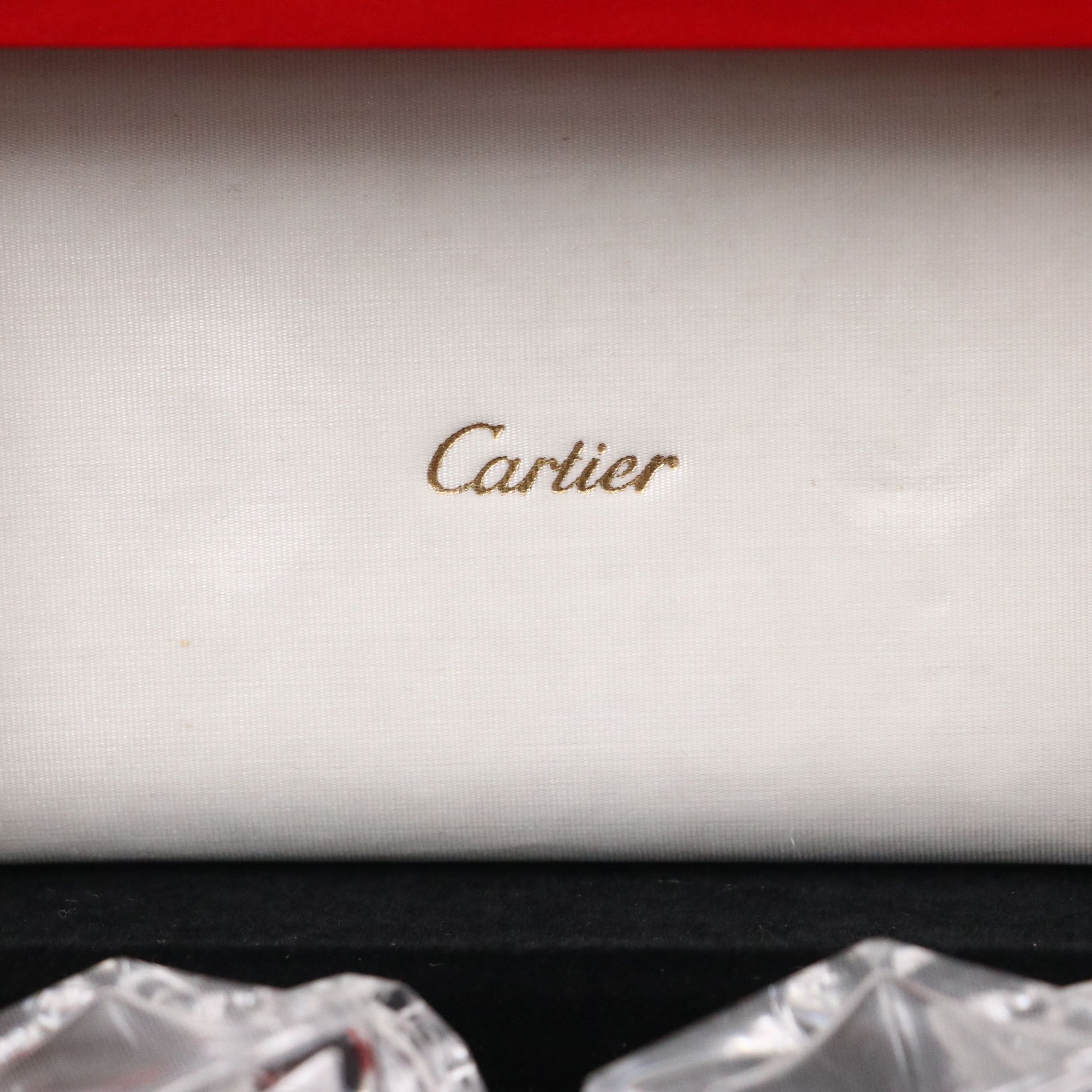 Cartier Crystal Shakers with Nils-Johan Swedish Silver Plate Serving Utensils