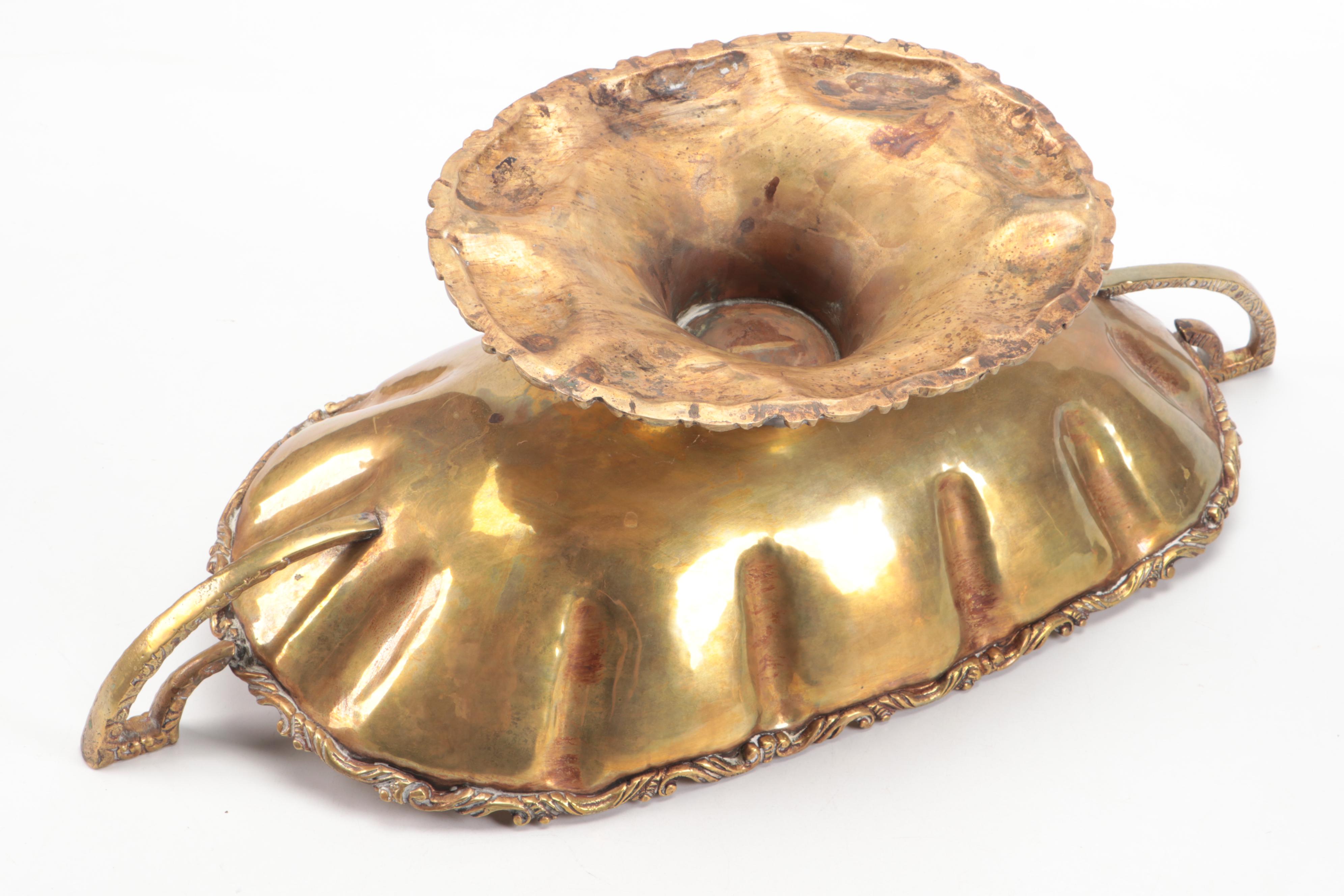 International Silver Co. Plated Stemware with Gilt Centerpiece Bowl and Planter