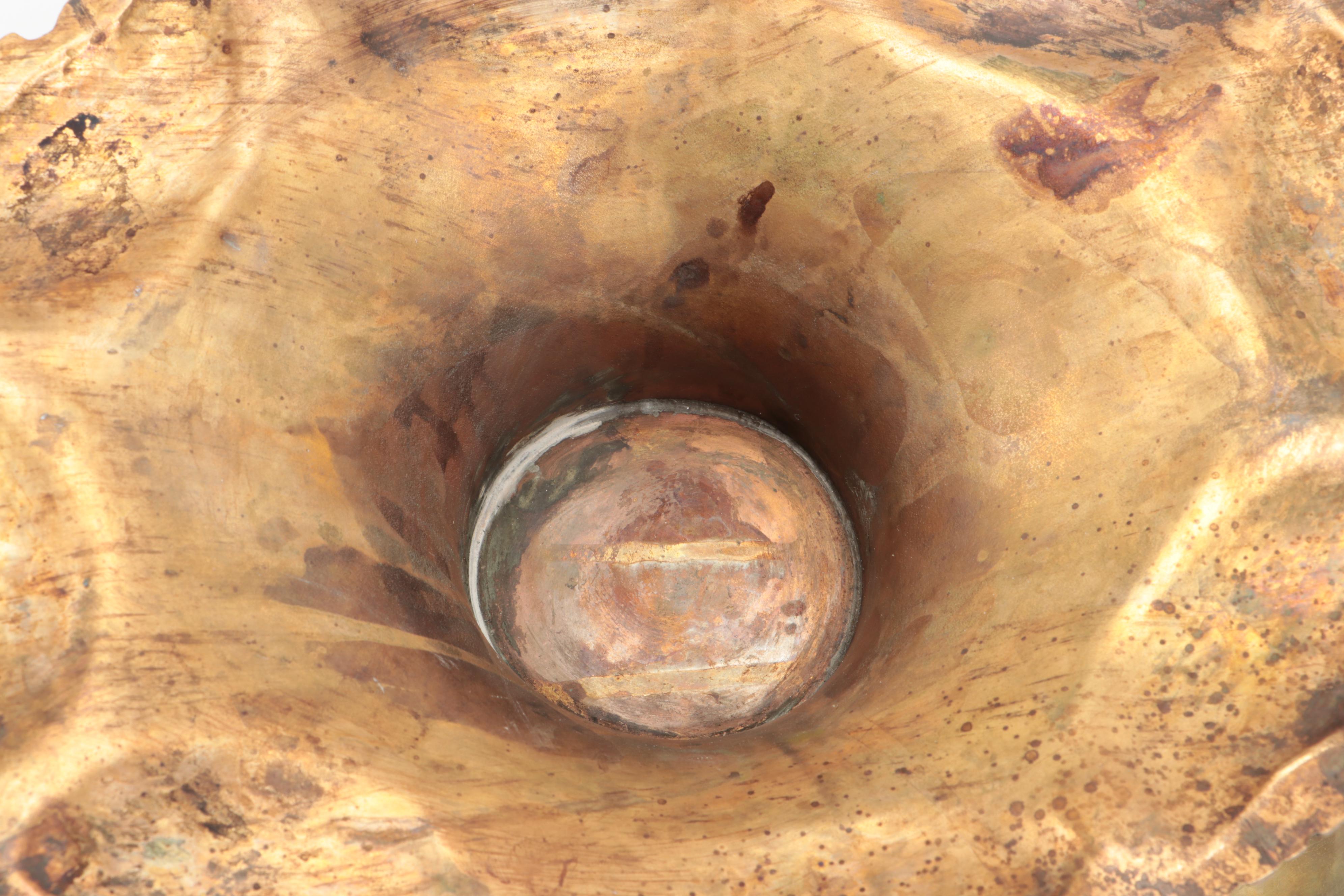 International Silver Co. Plated Stemware with Gilt Centerpiece Bowl and Planter