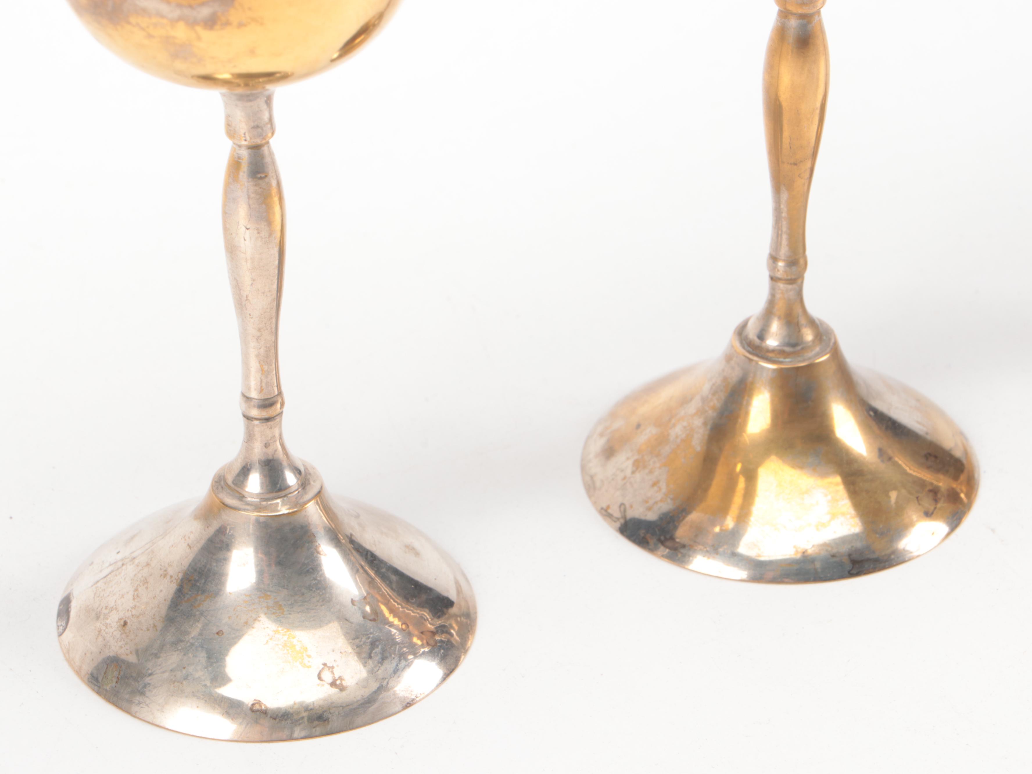 International Silver Co. Plated Stemware with Gilt Centerpiece Bowl and Planter